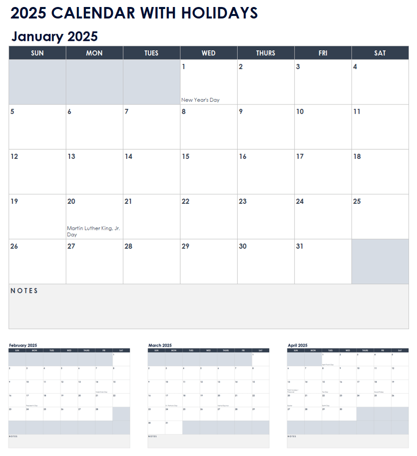 Google Sheets Calender Template July 2025 To June 2026