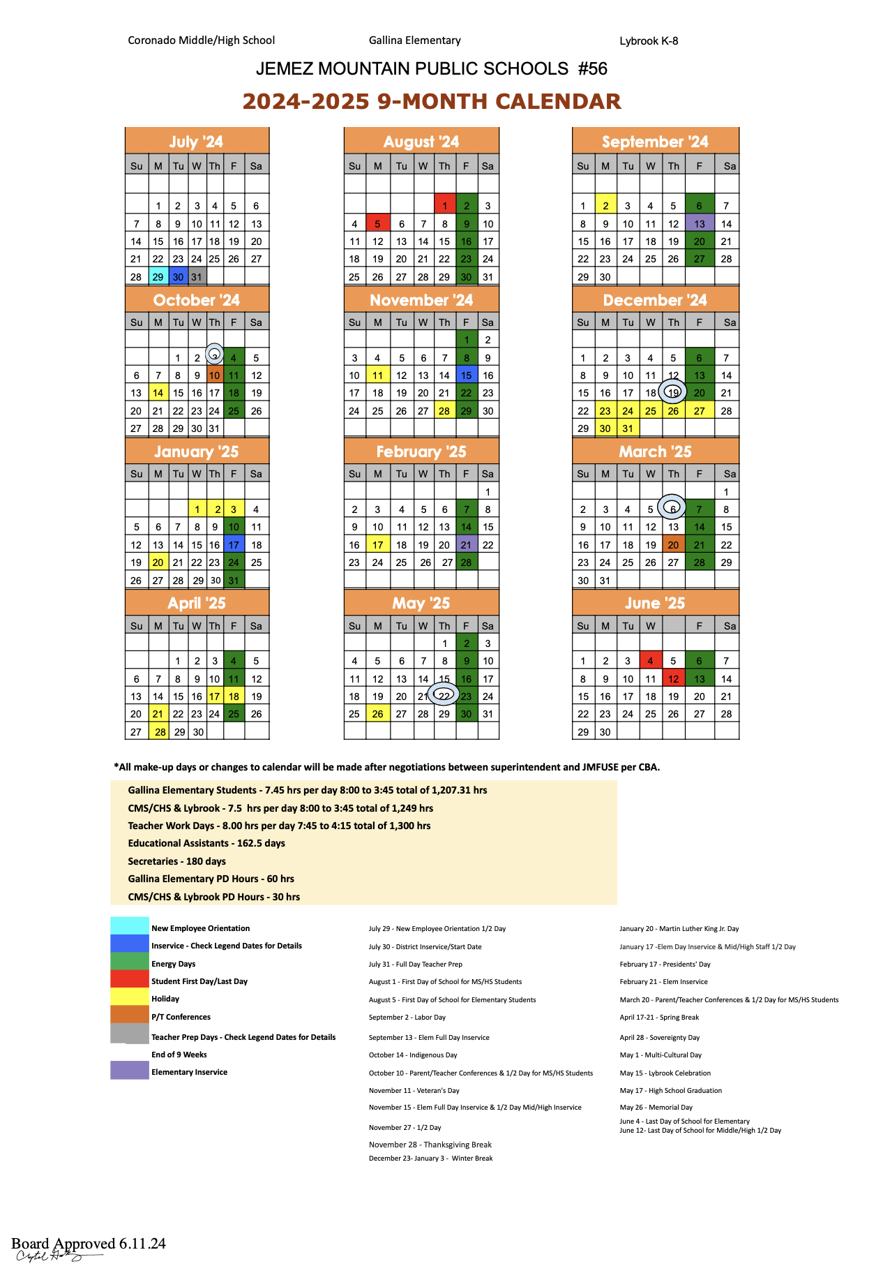 October 2025 Calendar East Jackson High School