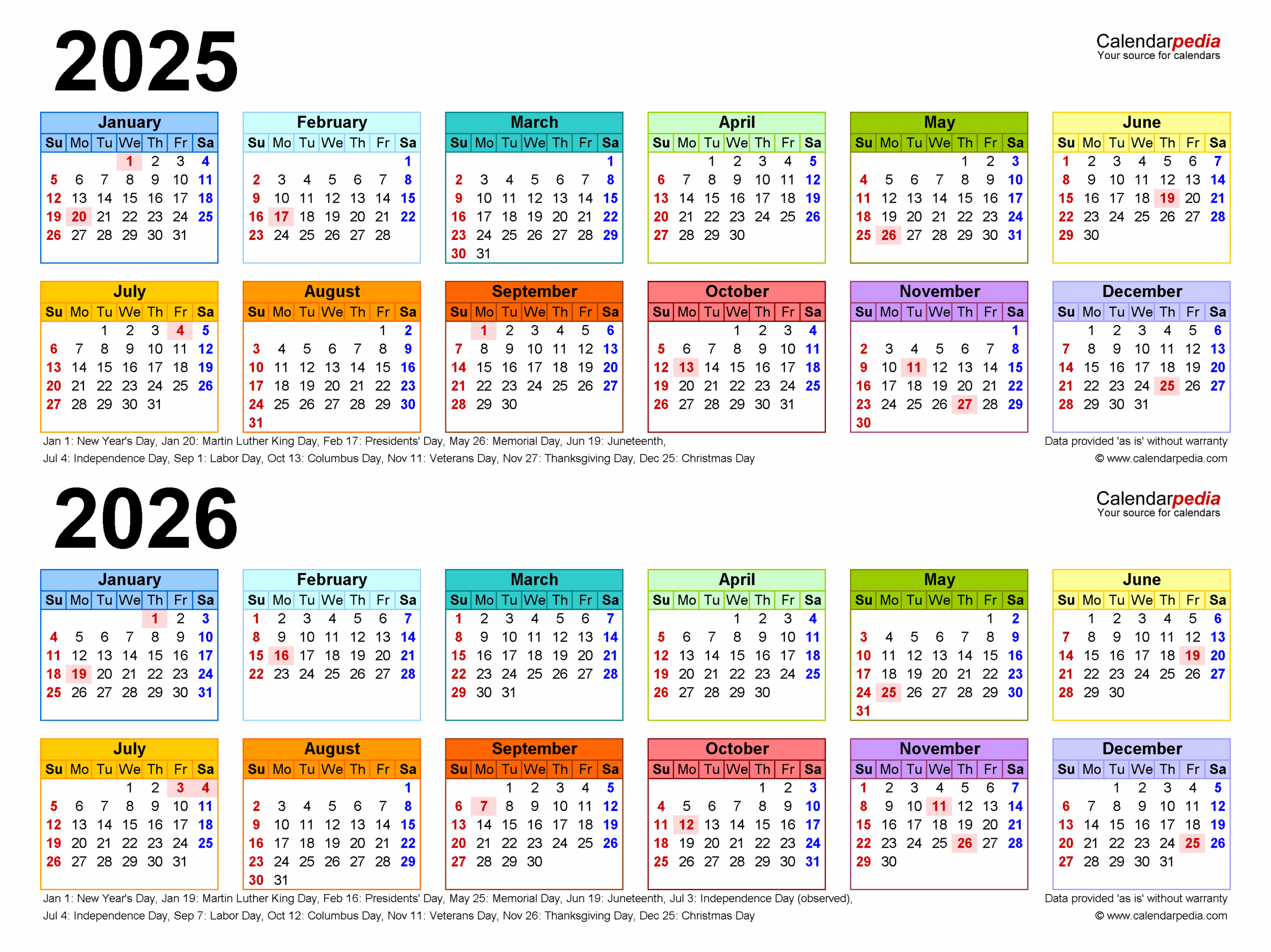September 2025-2026 Calendar