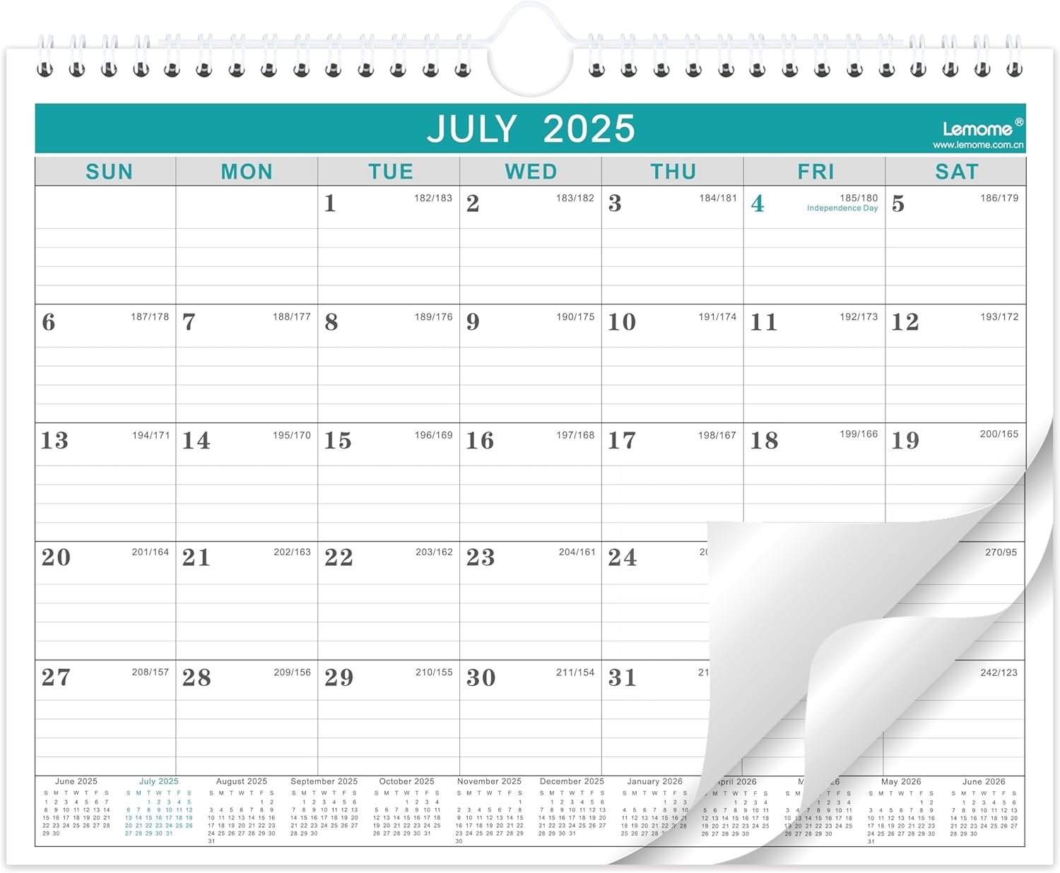 2025 2026 Wall Calendar Calendar 2025 2026 8 5