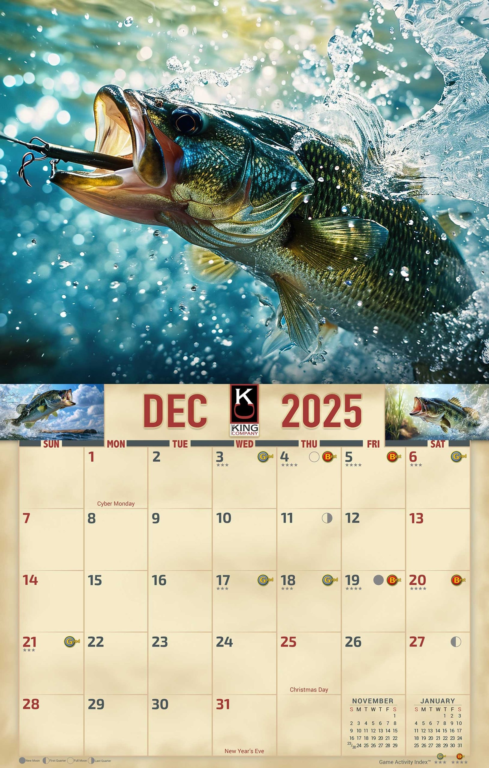 Fishing Calendar For July 2025