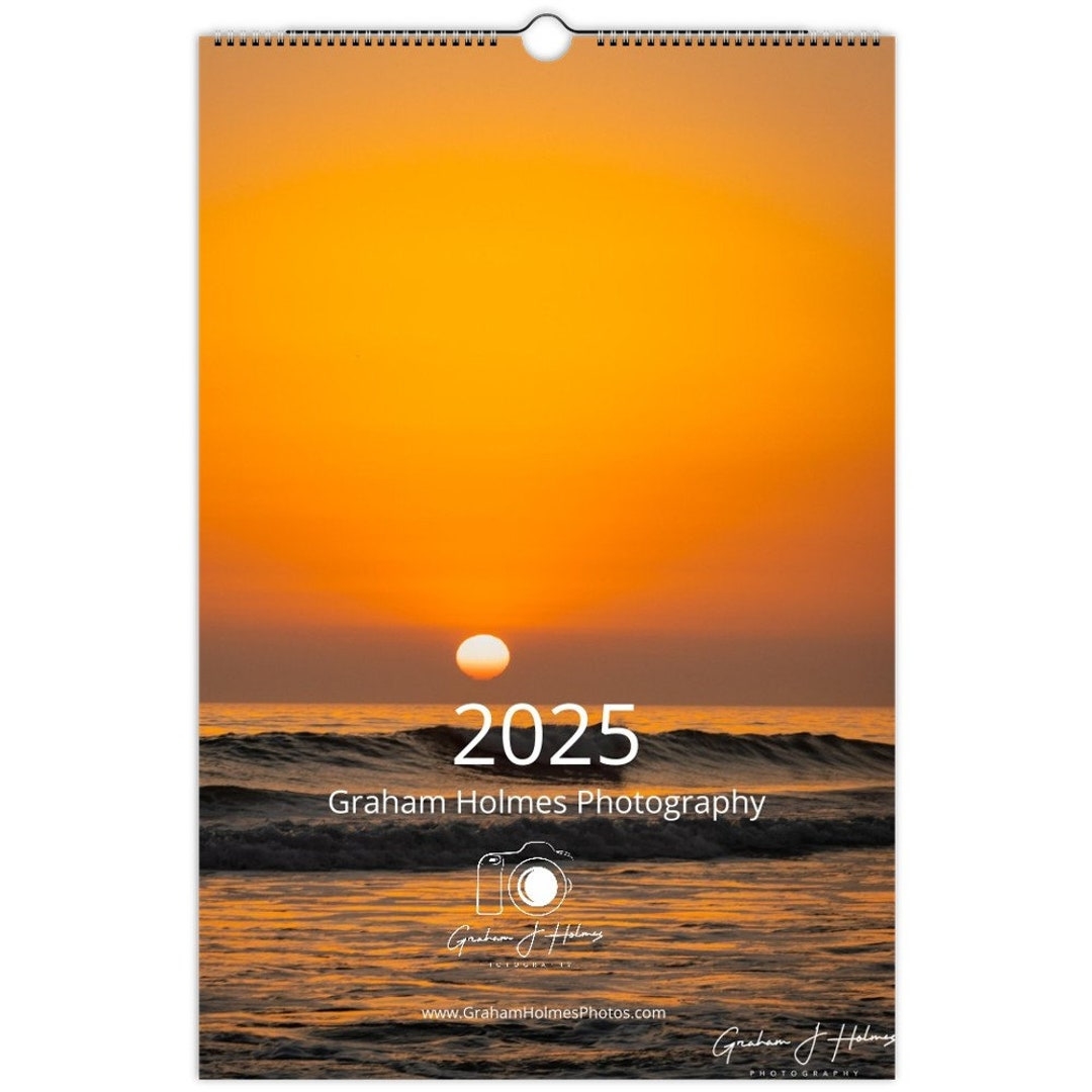 2025 Beach Sunset Calendar Graham Holmes Photography San Clemente Wall Art Etsy