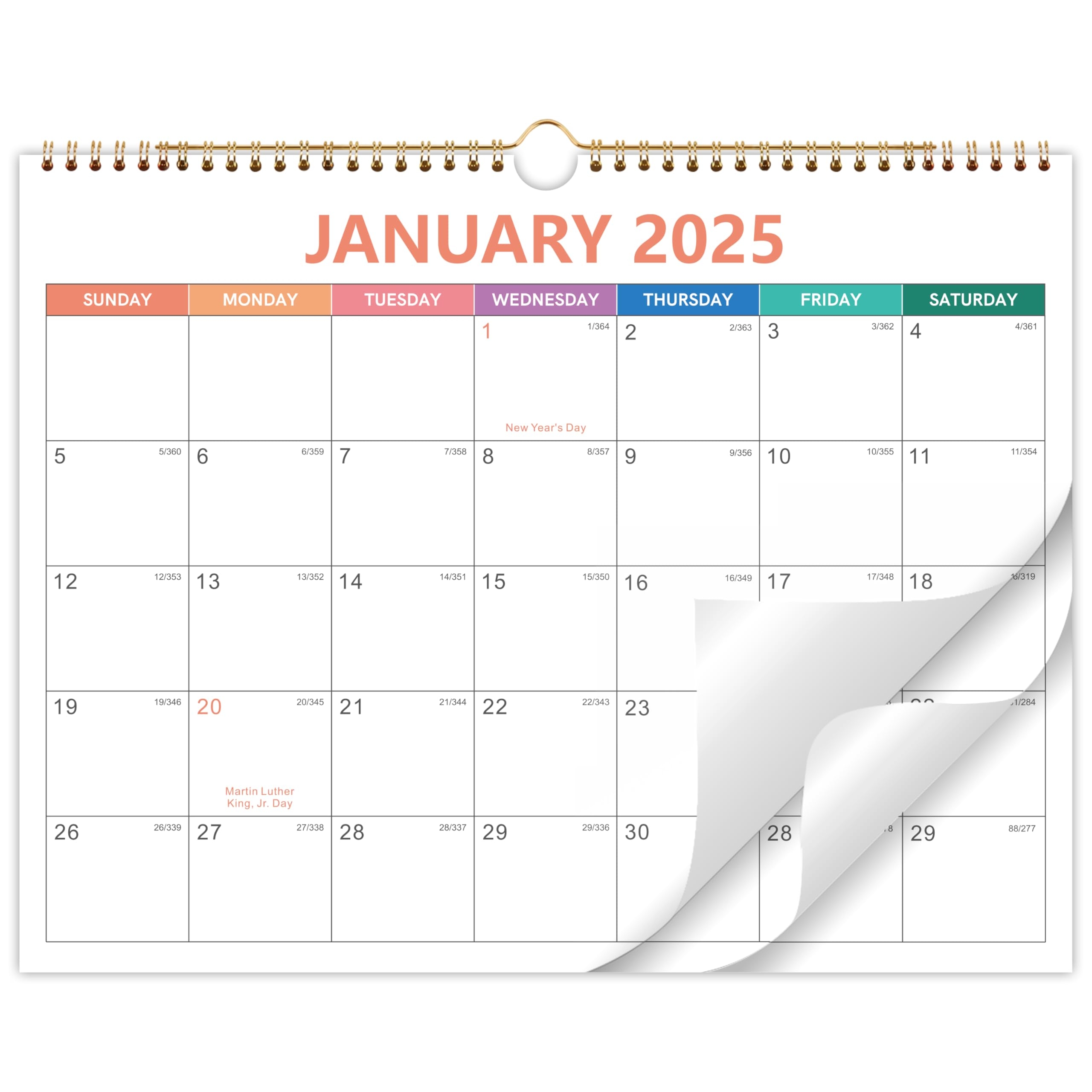 2025 Calendar 2025 Wall Calendar From January 2025 To December 2025 Calendar 2025 With Premium Paper Spiral Bound 14 5 X 11 5 