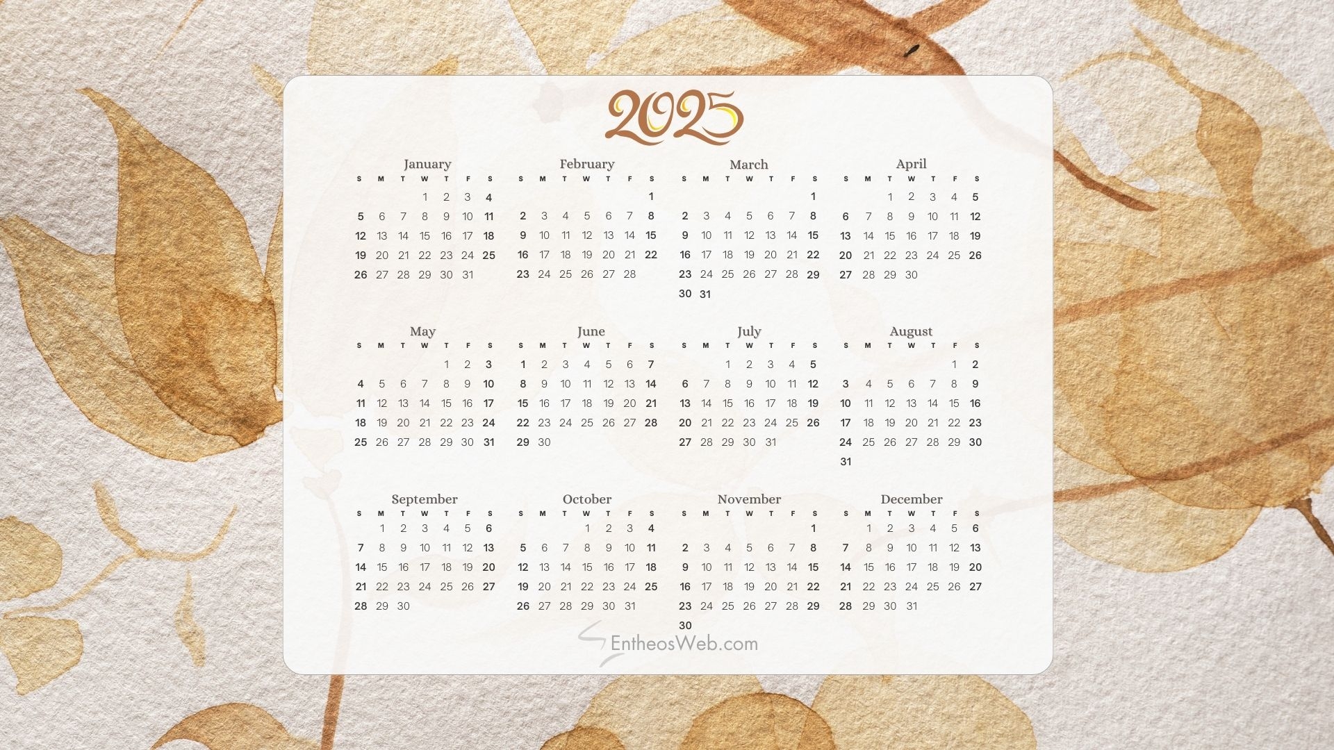 October 2025 Calendar Desktop Wallpaper Aesthetic