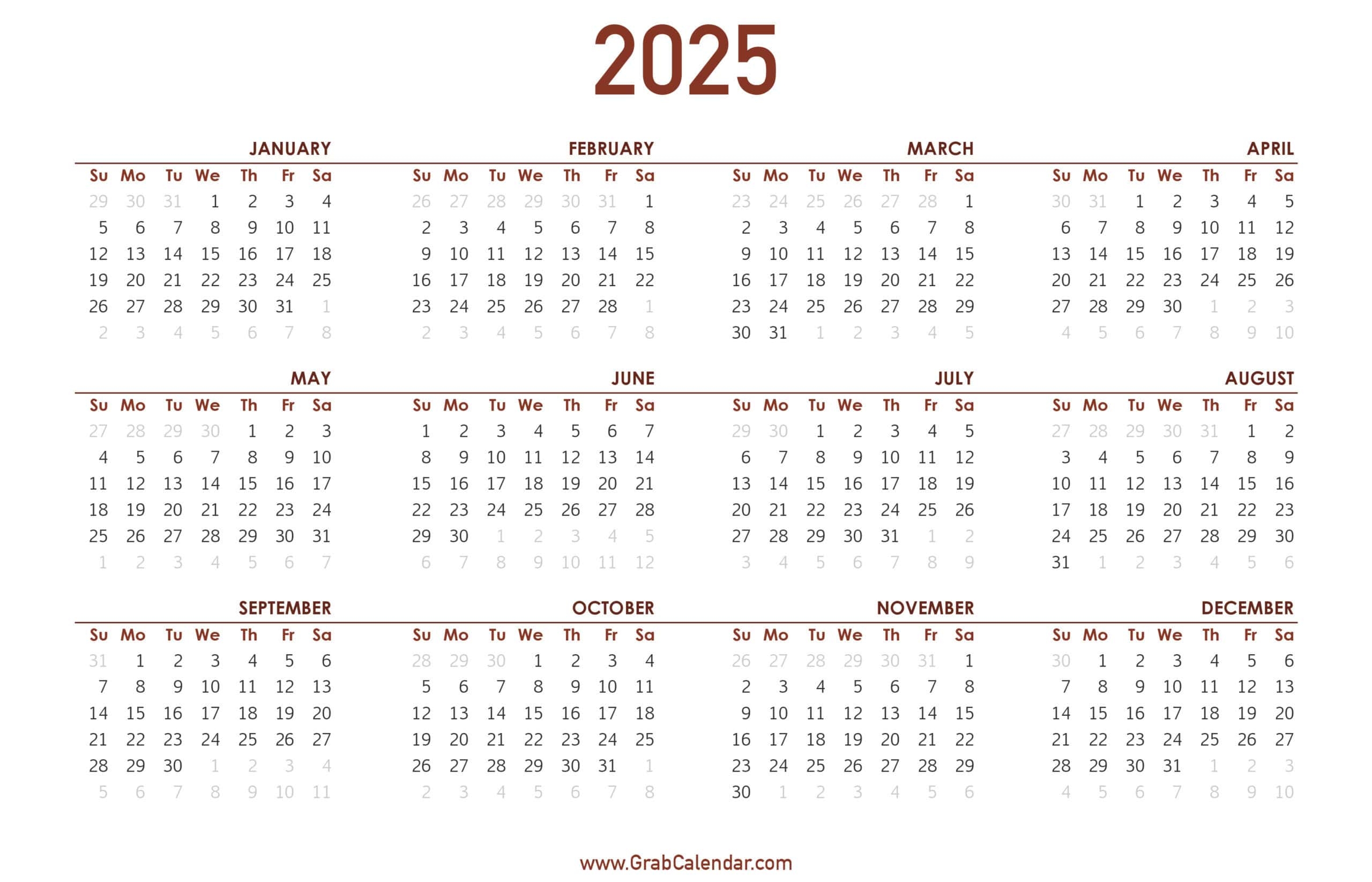 July 2025 Calendar Grab Calendar