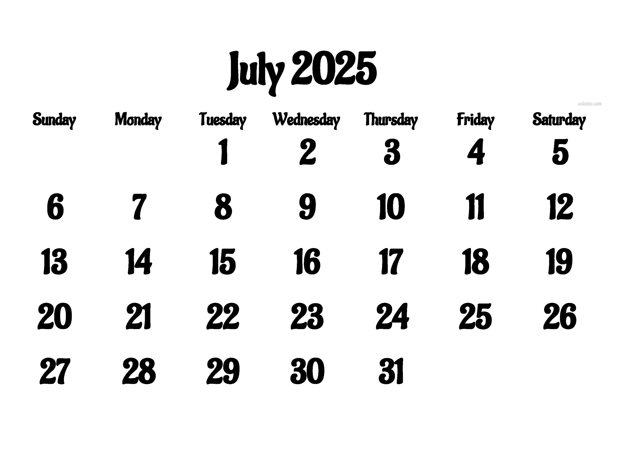 2025 Calendar Monthly Calendars With Calendar Maker PDF 