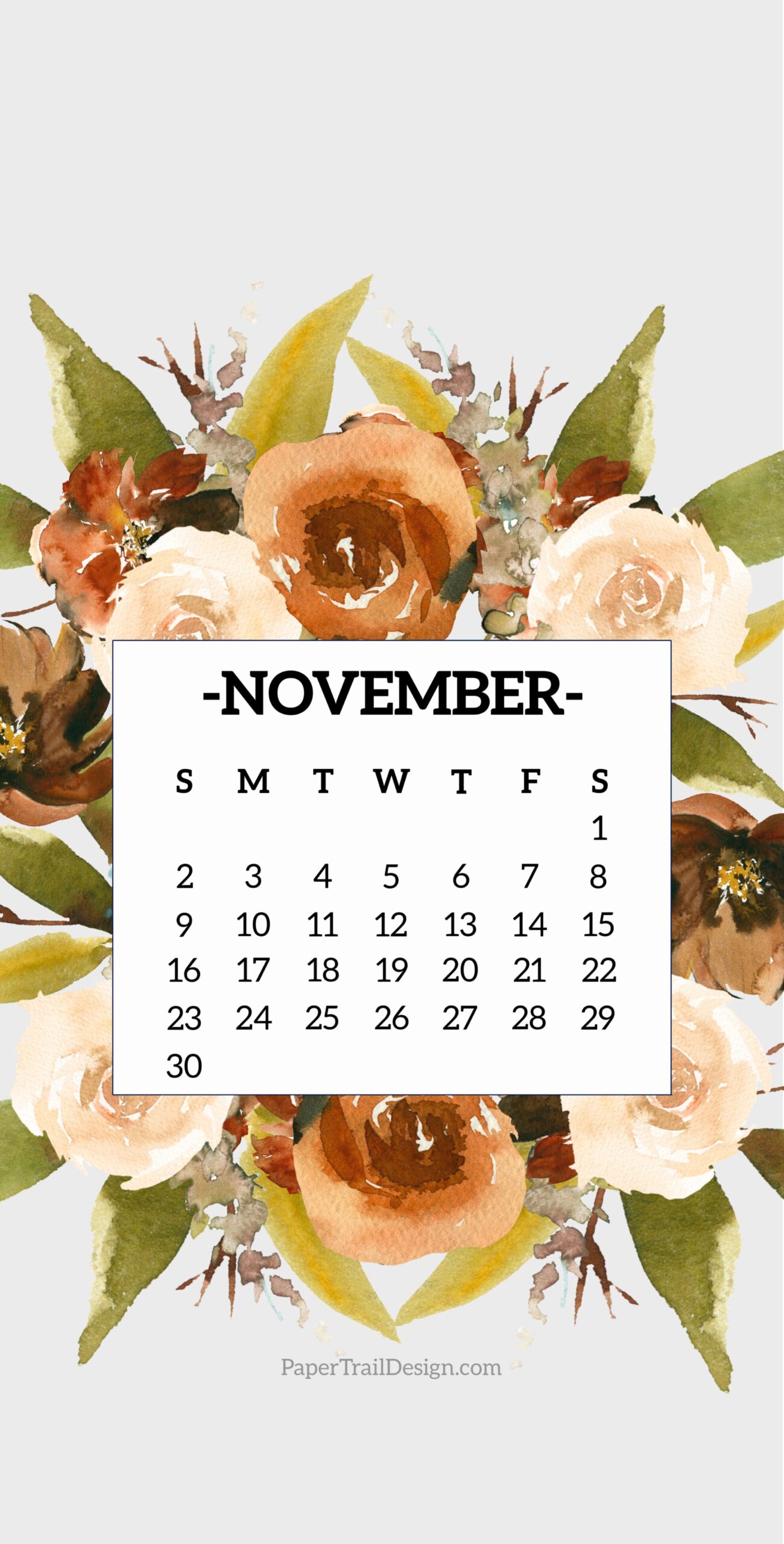 2025 Calendar Phone Wallpapers Paper Trail Design