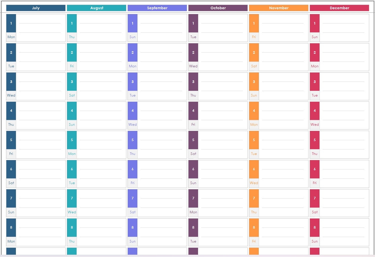Excel Calendar December 2025