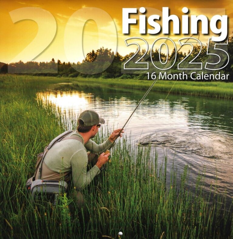 2025 Fishing 16 month Sept 2024 Through Dec 2025 Full Size Calendar EBay