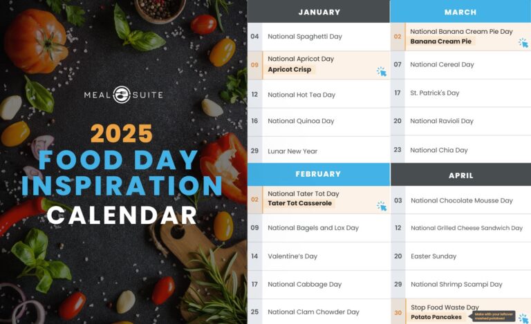 2025 Food Day Calendar With Recipes U0026 More For Senior Care 