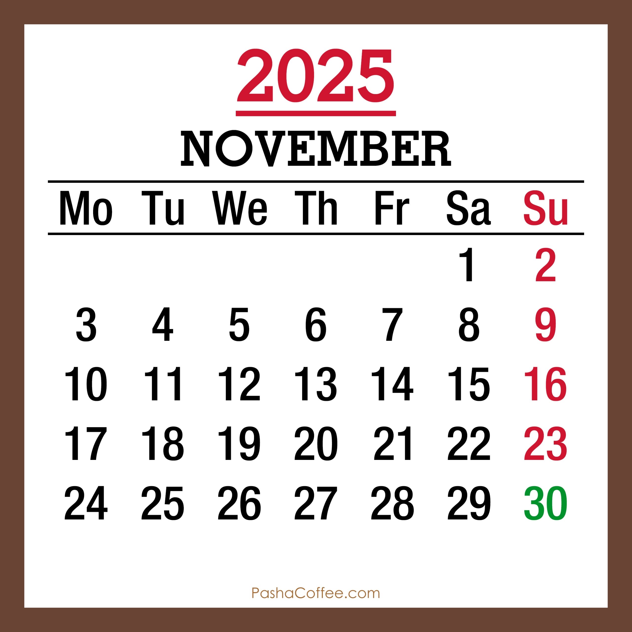 2025 Monthly Calendars With UK Holidays PashaCoffee