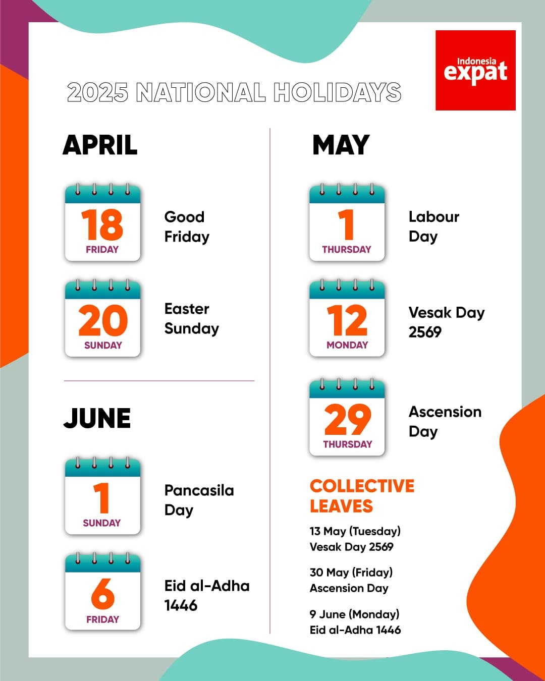 July 2025 Calendar National Holidays