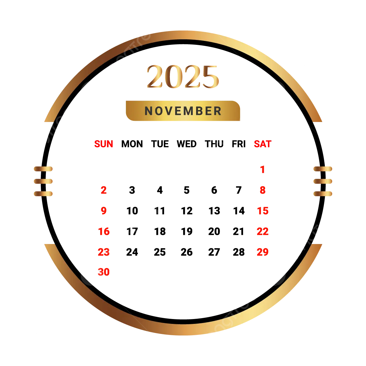 November 2025 Calendar Phone Wallpaper