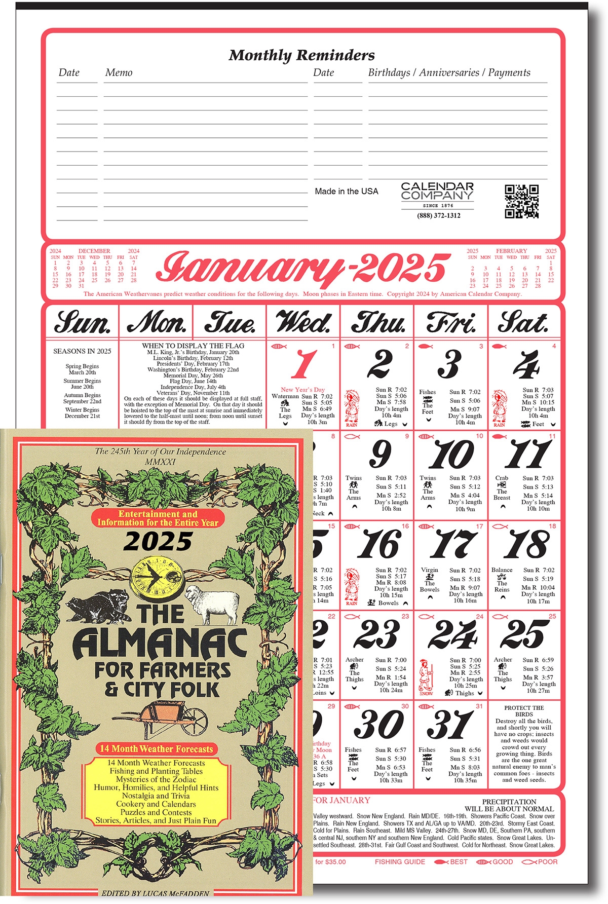 2025 Old Fashioned Almanac Calendar And Almanac Book For Farmers And City Folk Buy 1