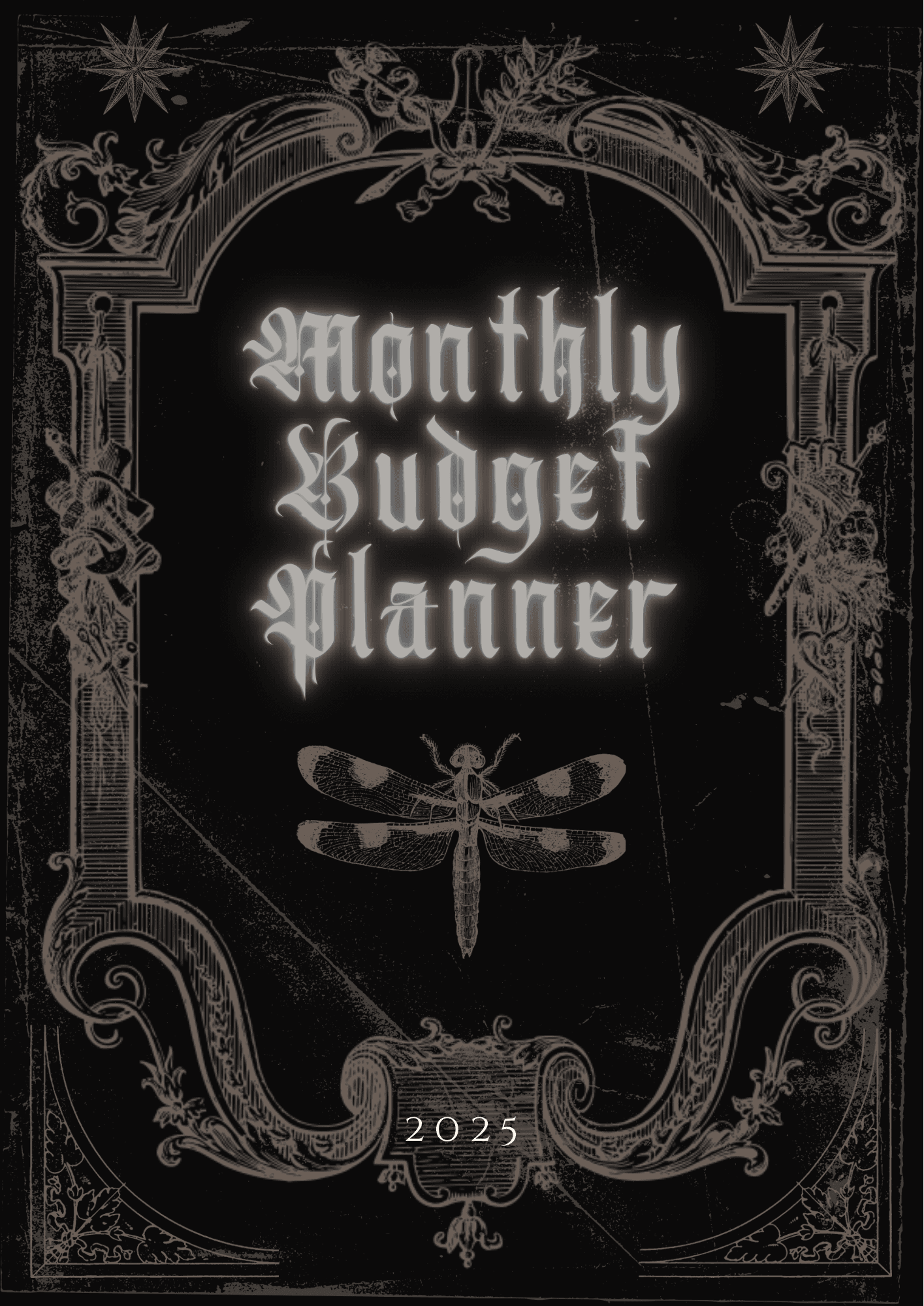2025 VICTORIAN GOTHIC MONTHLY BUDGET PLANNER By Floclairedigitals Raket PH