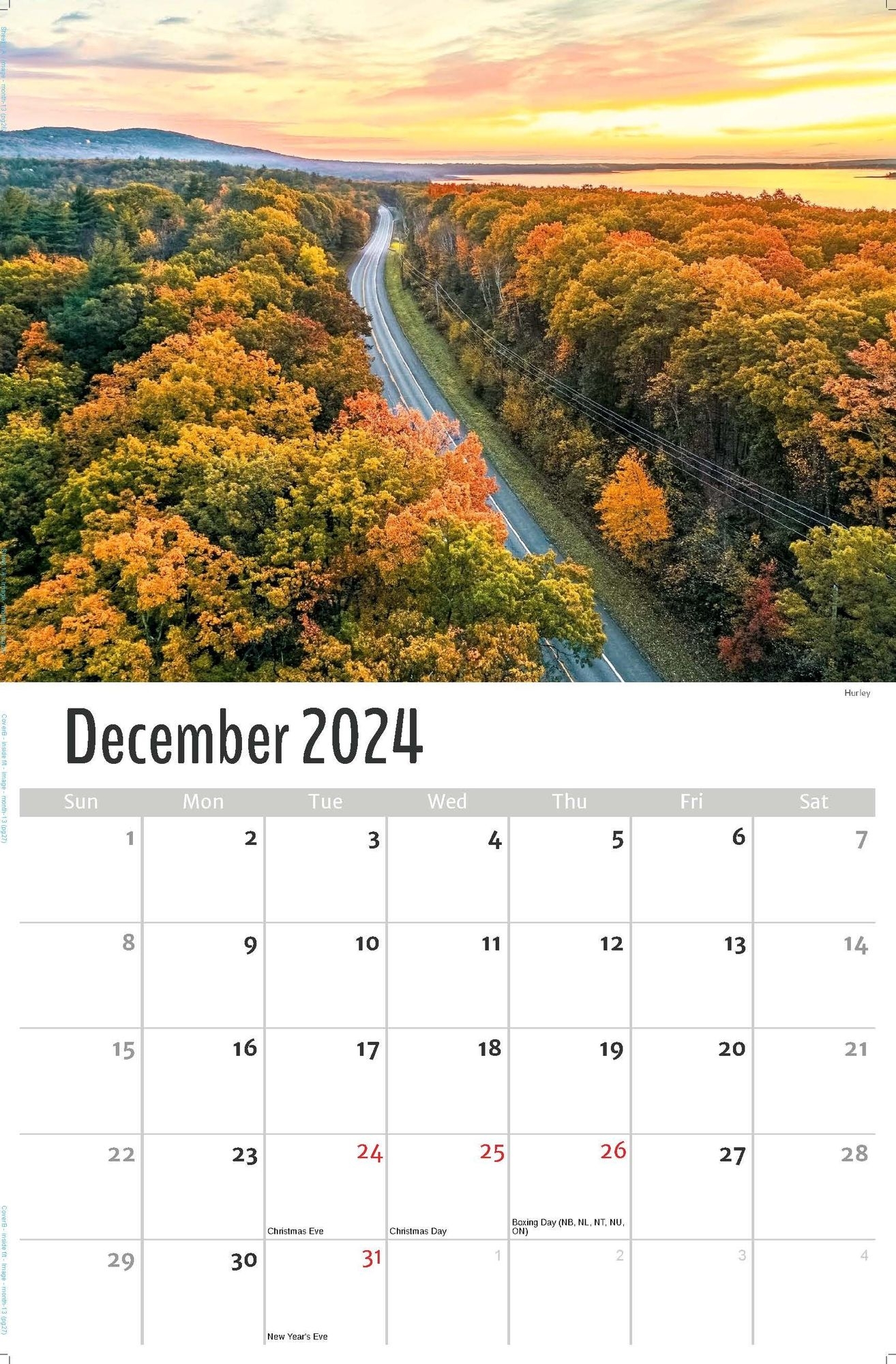 2025 Wall Calendar New York State Scenic