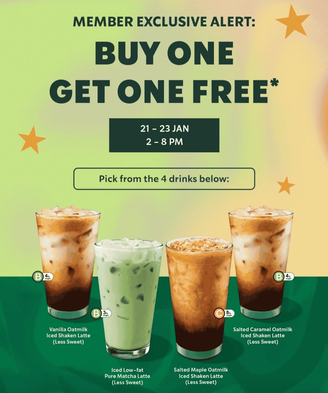 21 23 January 2025 Starbucks 1 for 1 Venti Drinks Promotion SG 