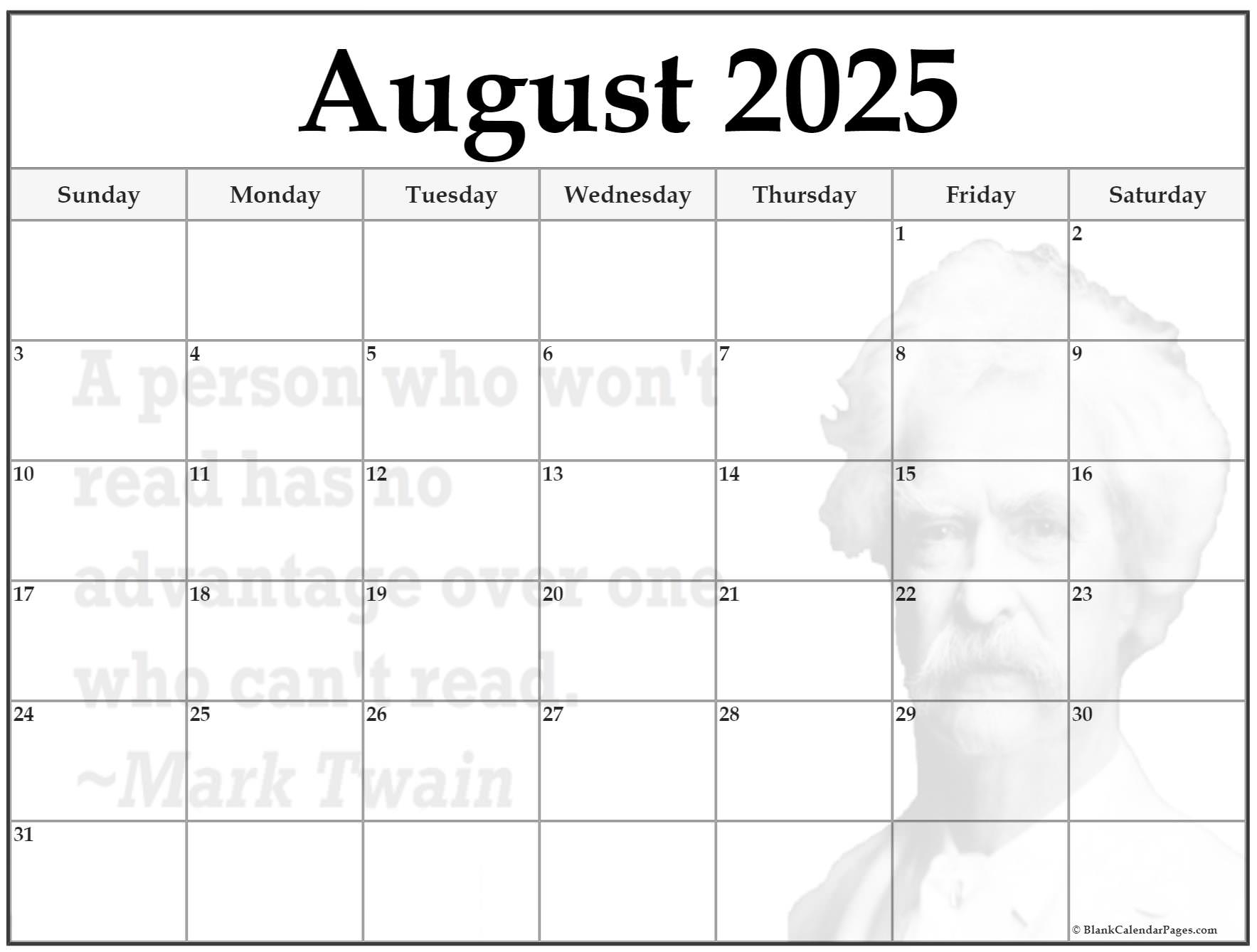 24 August 2025 Quote Calendars