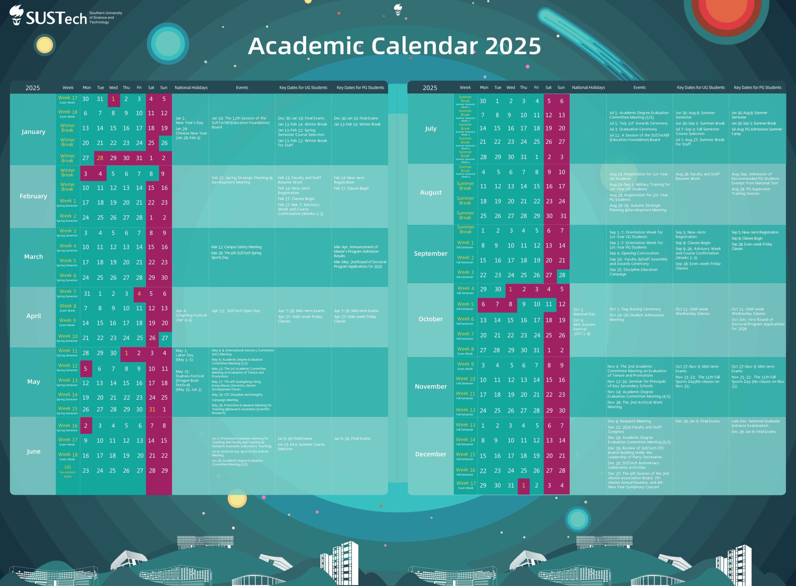 Academic Calendar SUSTech