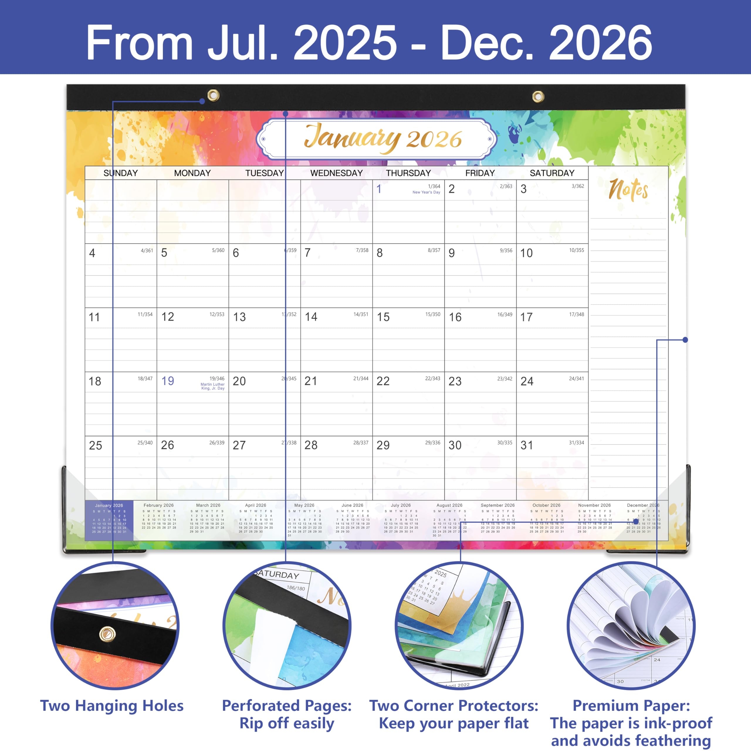 July 2025-June 2026 Desk Calendar