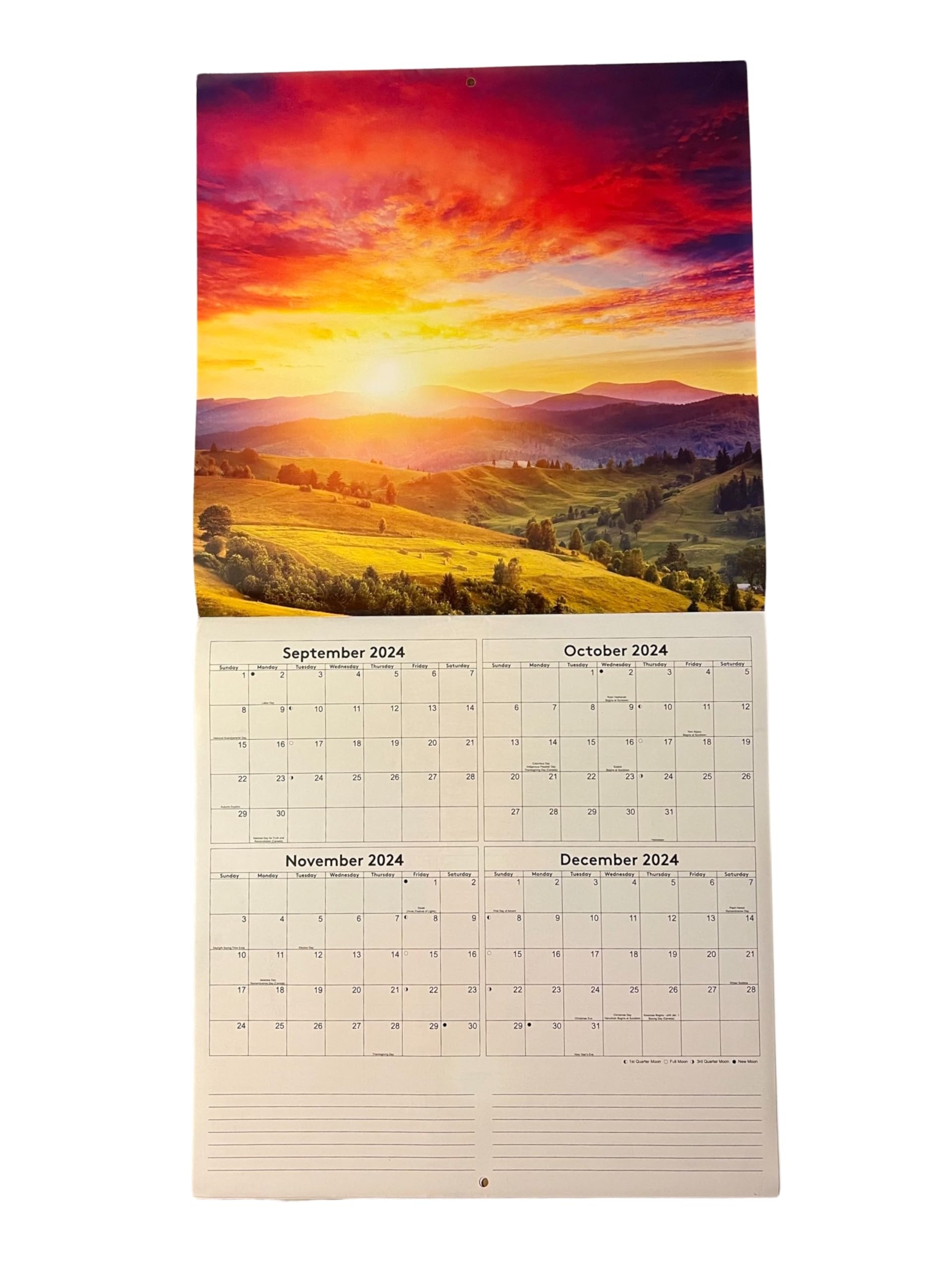 Amazon 2025 Sun Rises U0026 Sunsets 12 Month Wall Calendar 12 X 