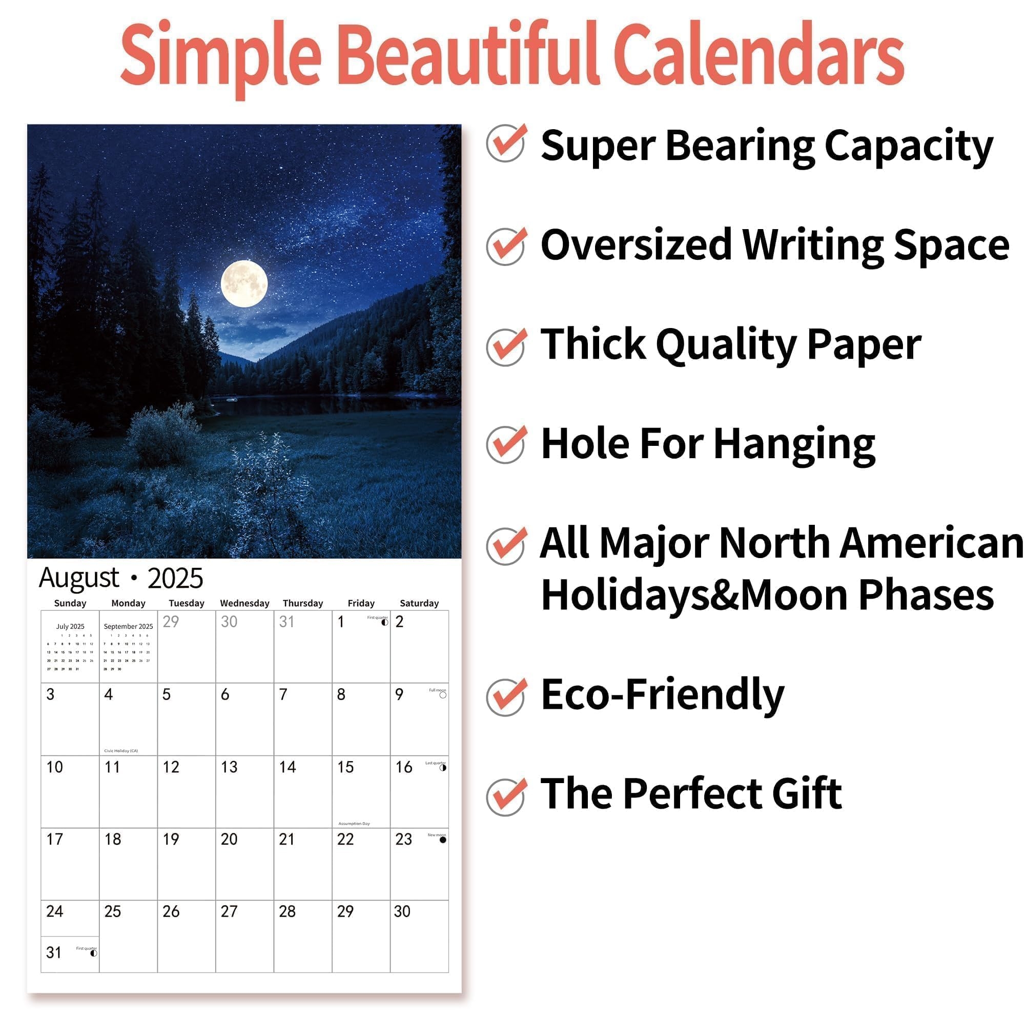 December 2025 Calendar Moon