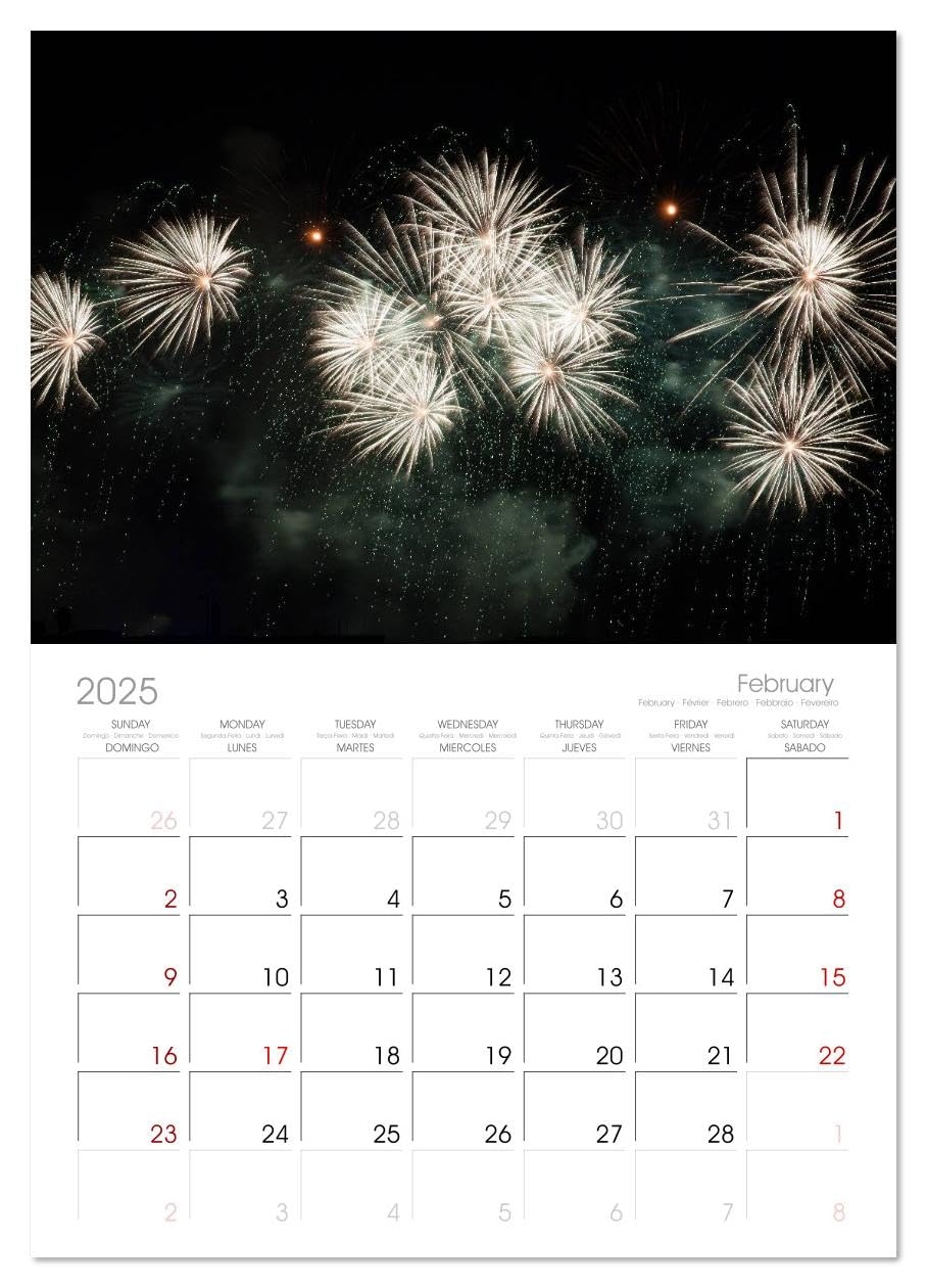 July 2025 Calendar Fireworks