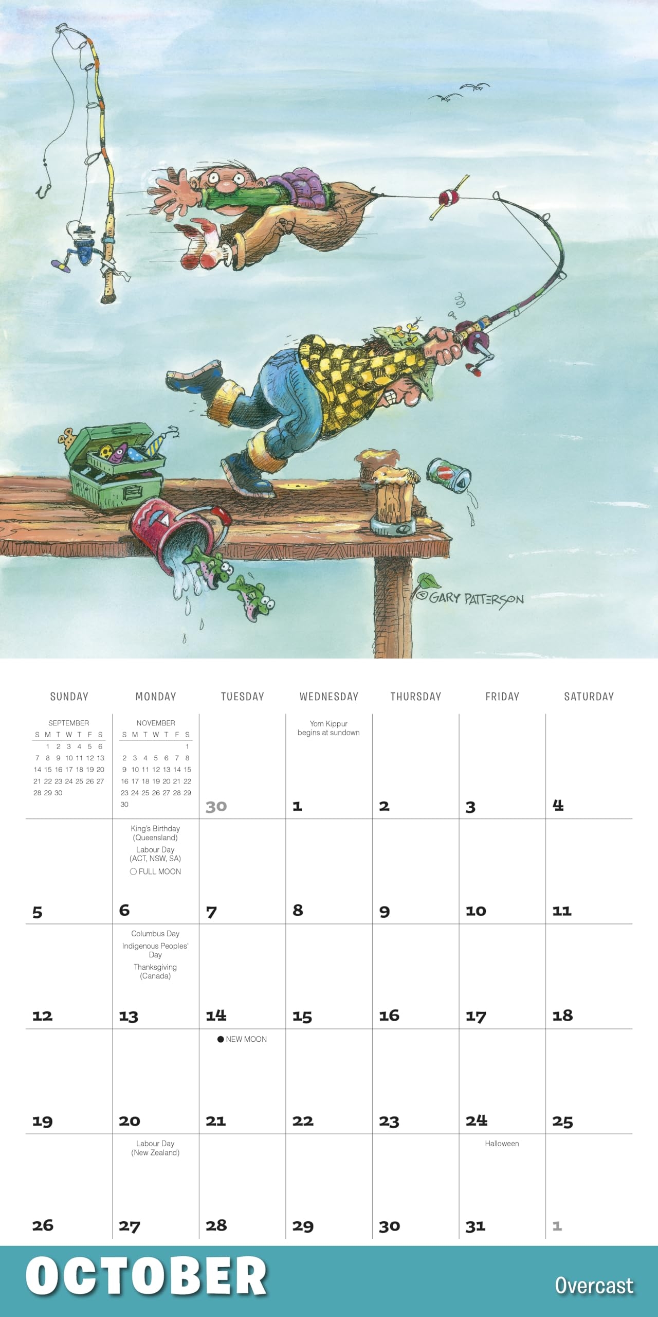 Amazon Gone Fishing 2025 Wall Calendar By Gary Patterson 12