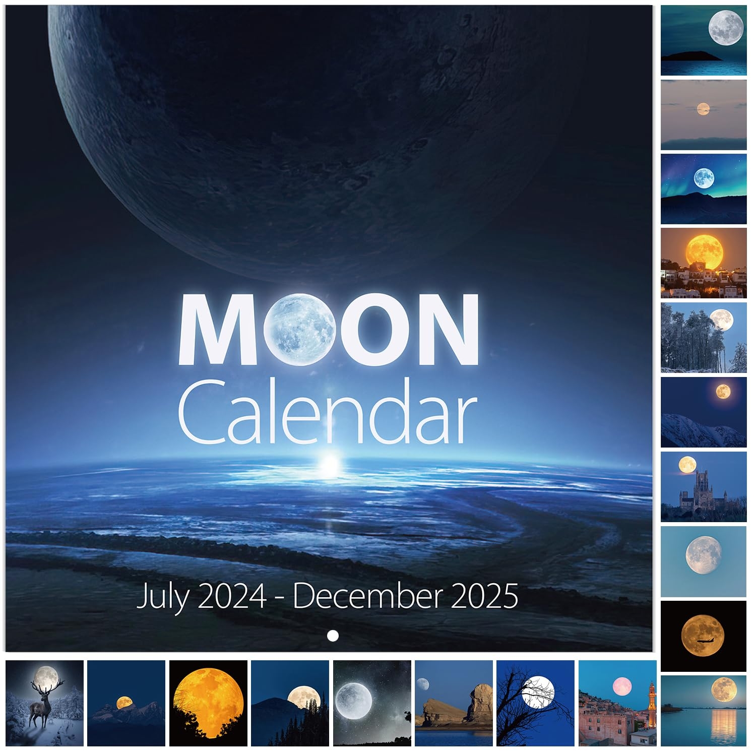 Amazon Wall Calendar 2025 Moon Calendar July 2024 2025 18 Month Moon Phases Calendar 12