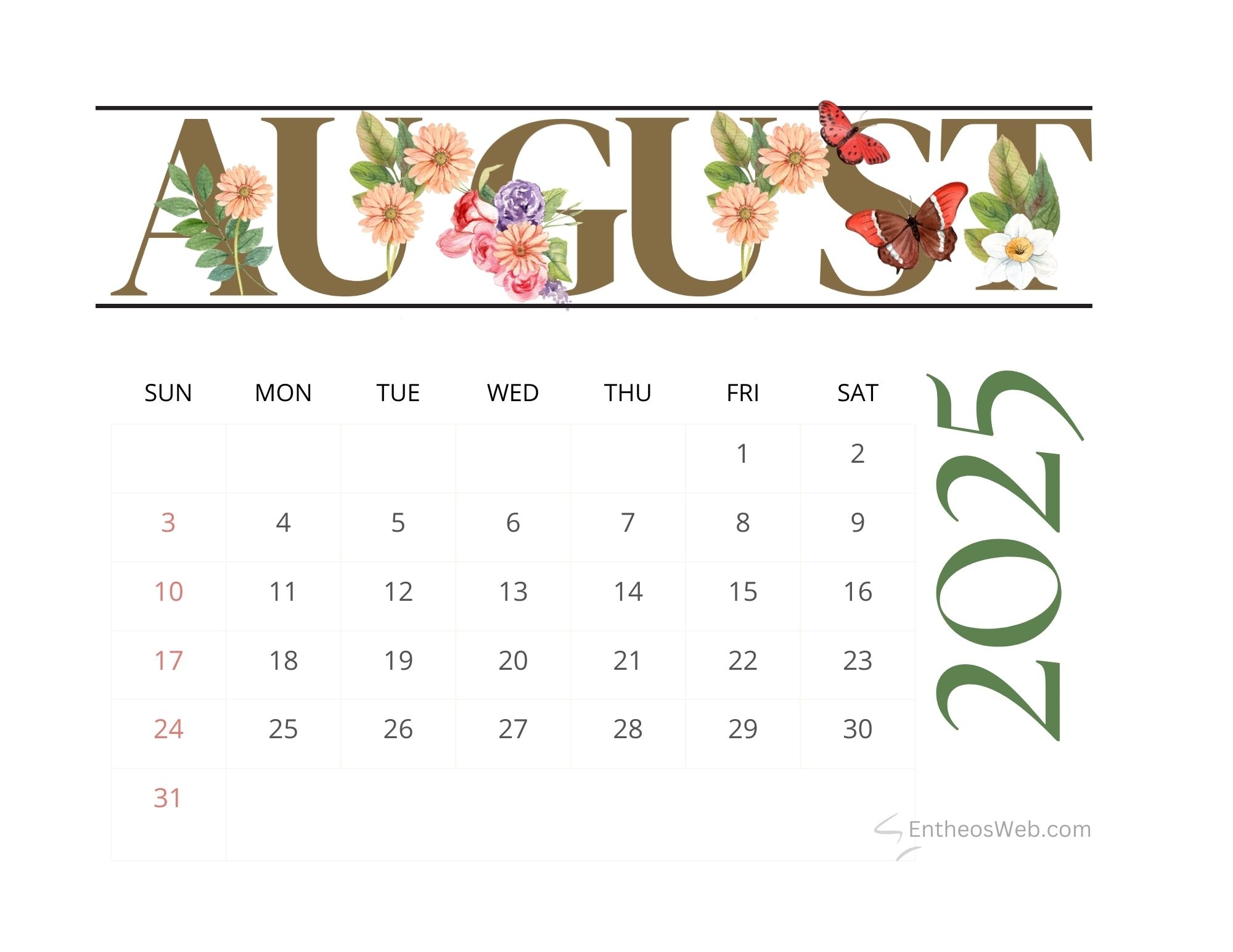 Images Of August 2025 Calendar