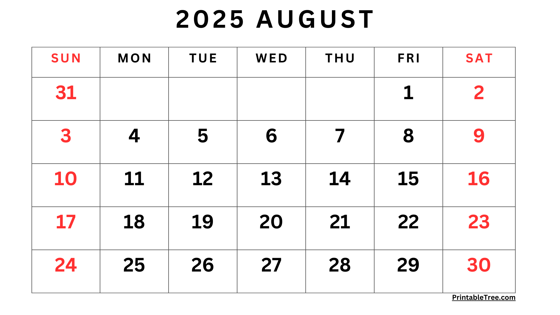 Calendar August 2025 To October 2025