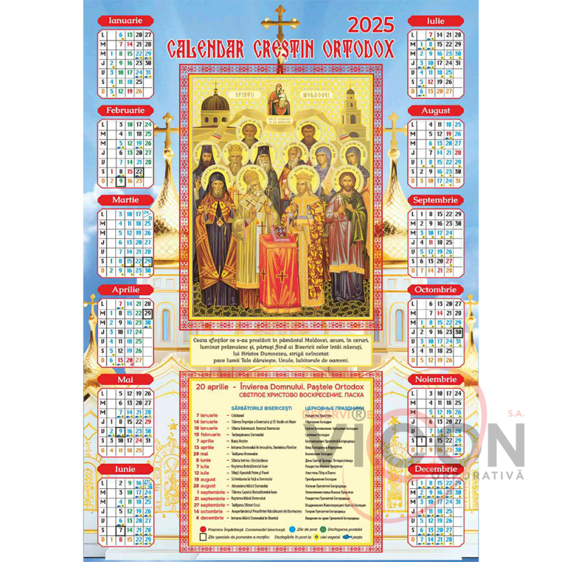 Calendar Ortodox August 2025