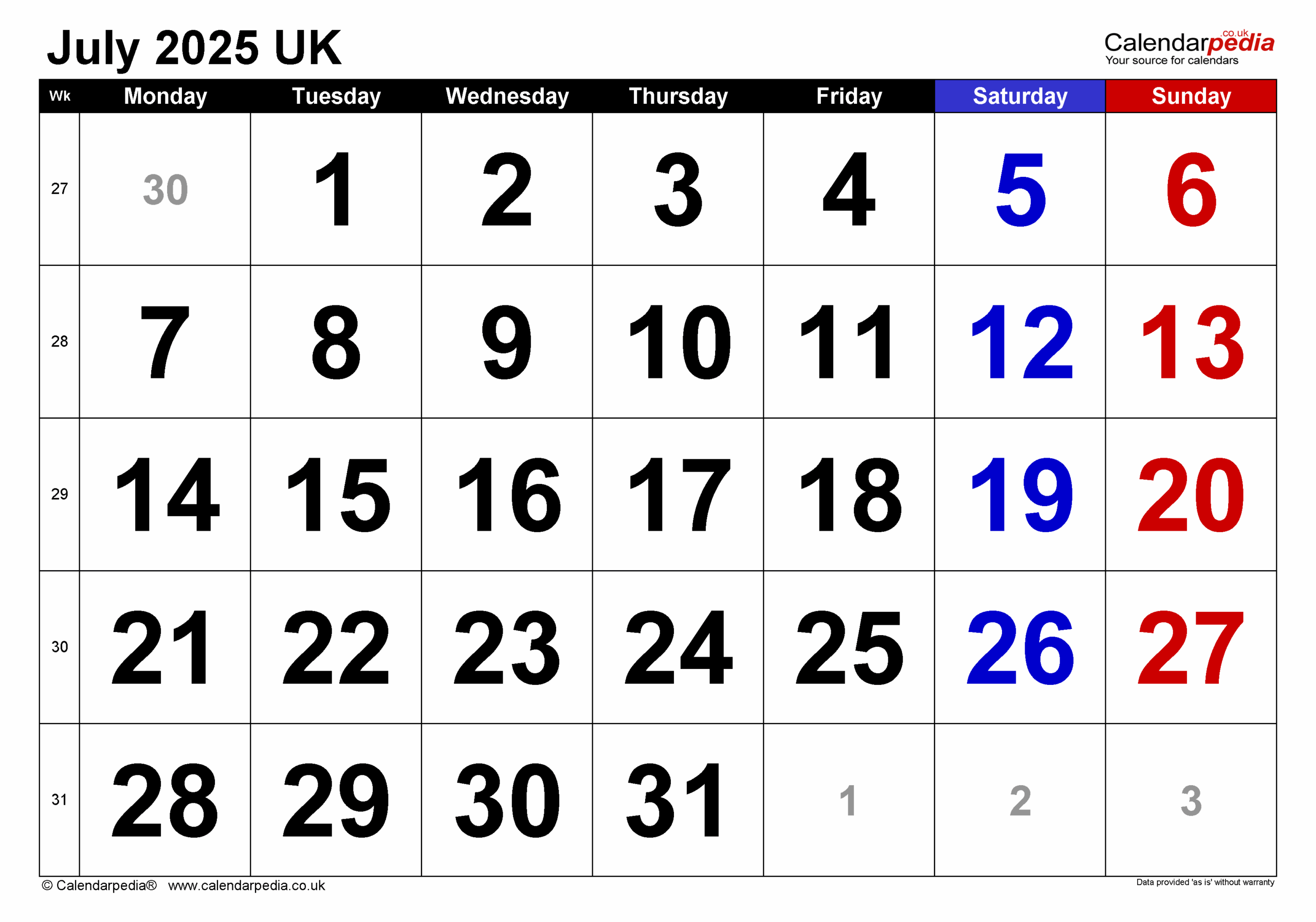 Economic Calendar July 2025
