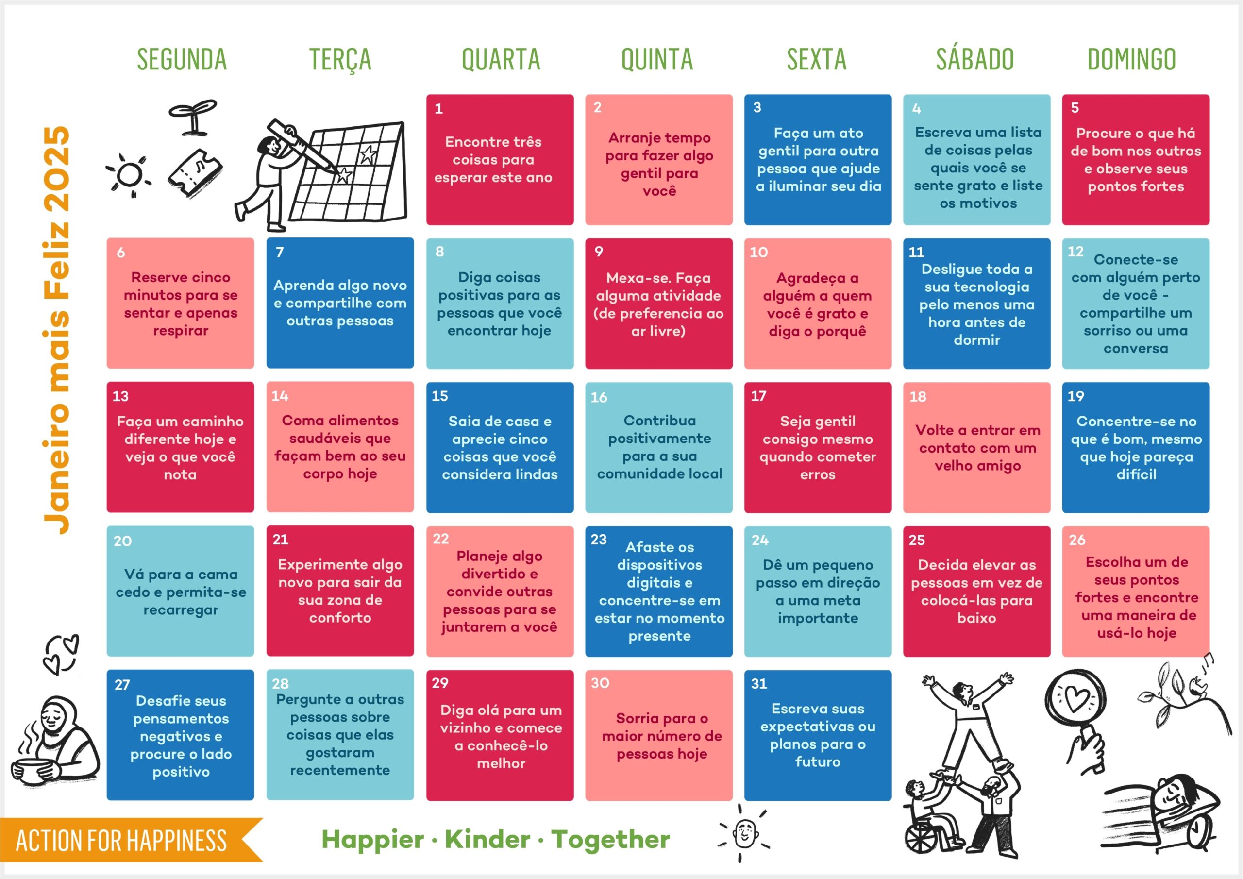 Happiness Calendar October 2025