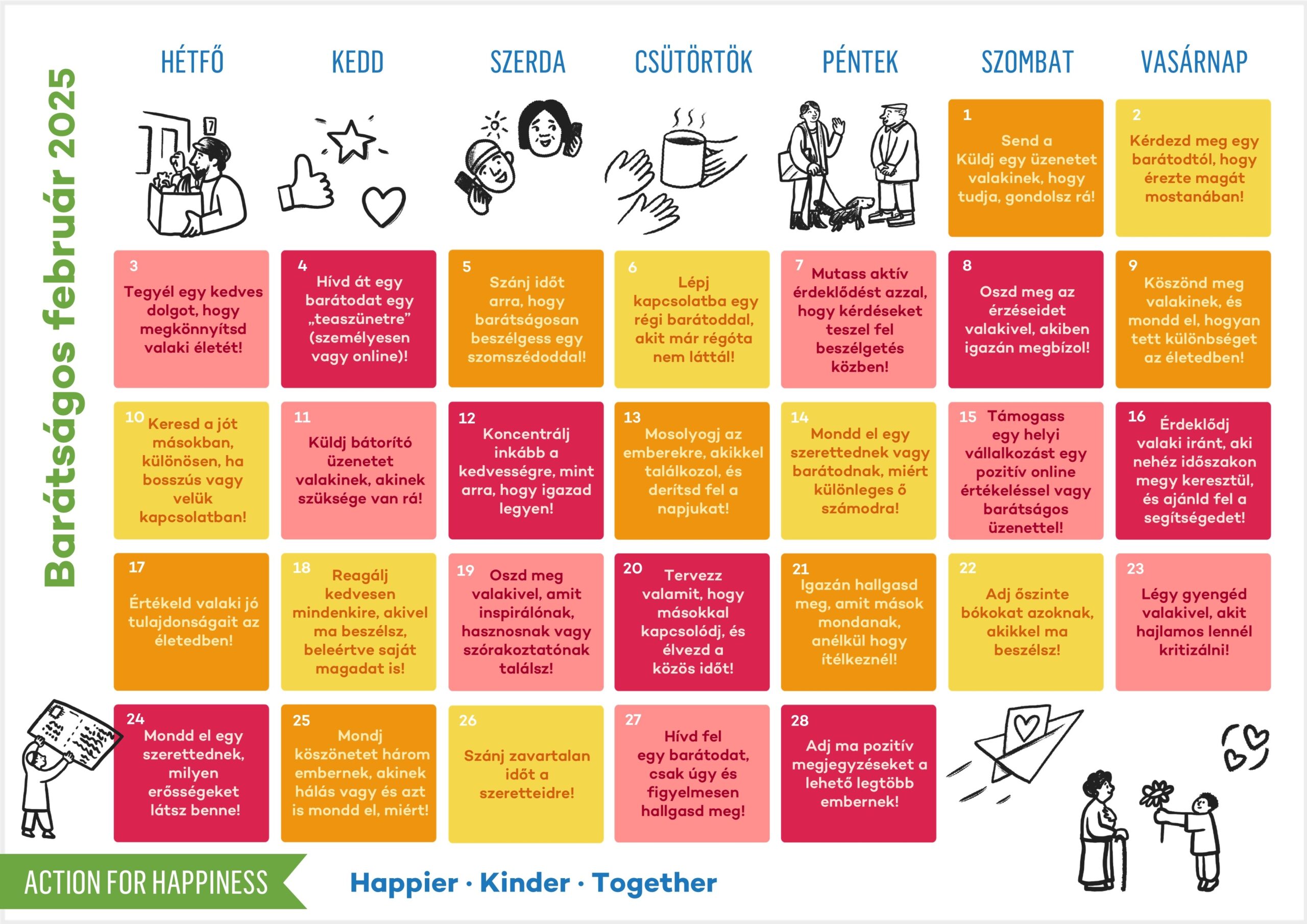 Calendar Page Action For Happiness