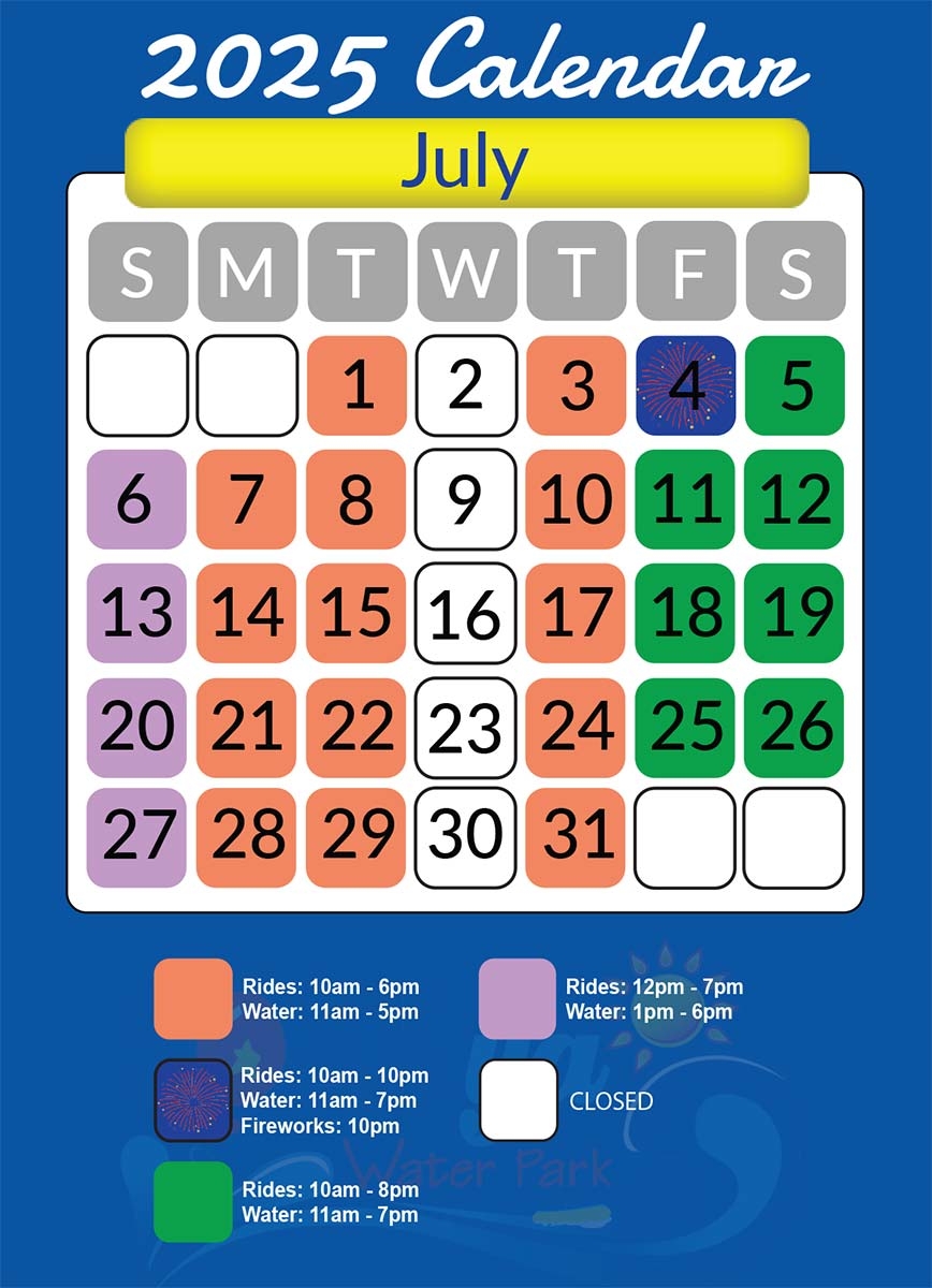 July 2025 Weather Calendar
