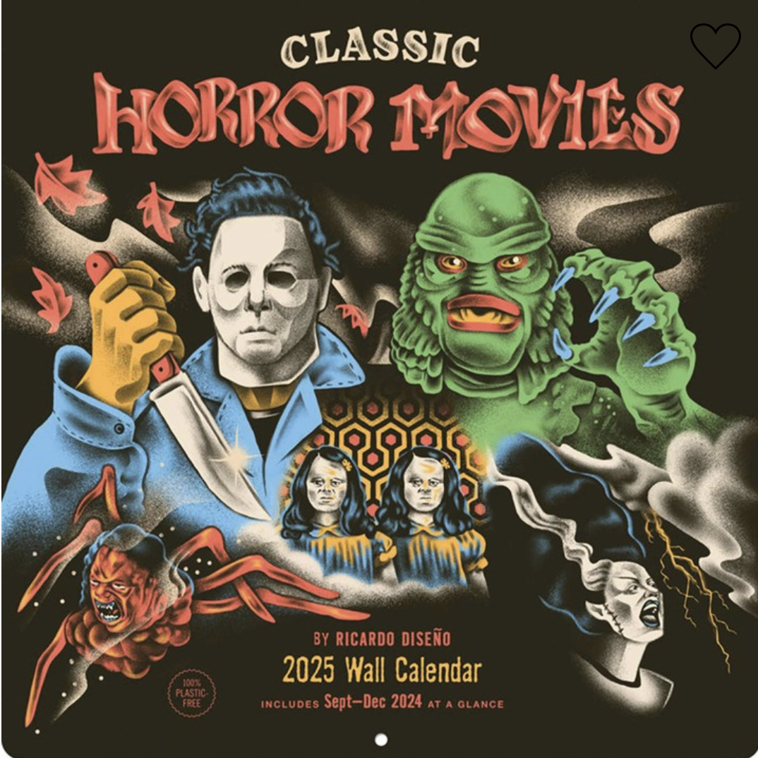 Classic Horror Movies Calendar 2025