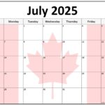 Collection Of July 2025 Photo Calendars With Image Filters 