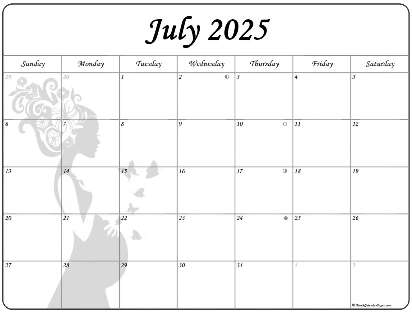 Collection Of July 2025 Photo Calendars With Image Filters 