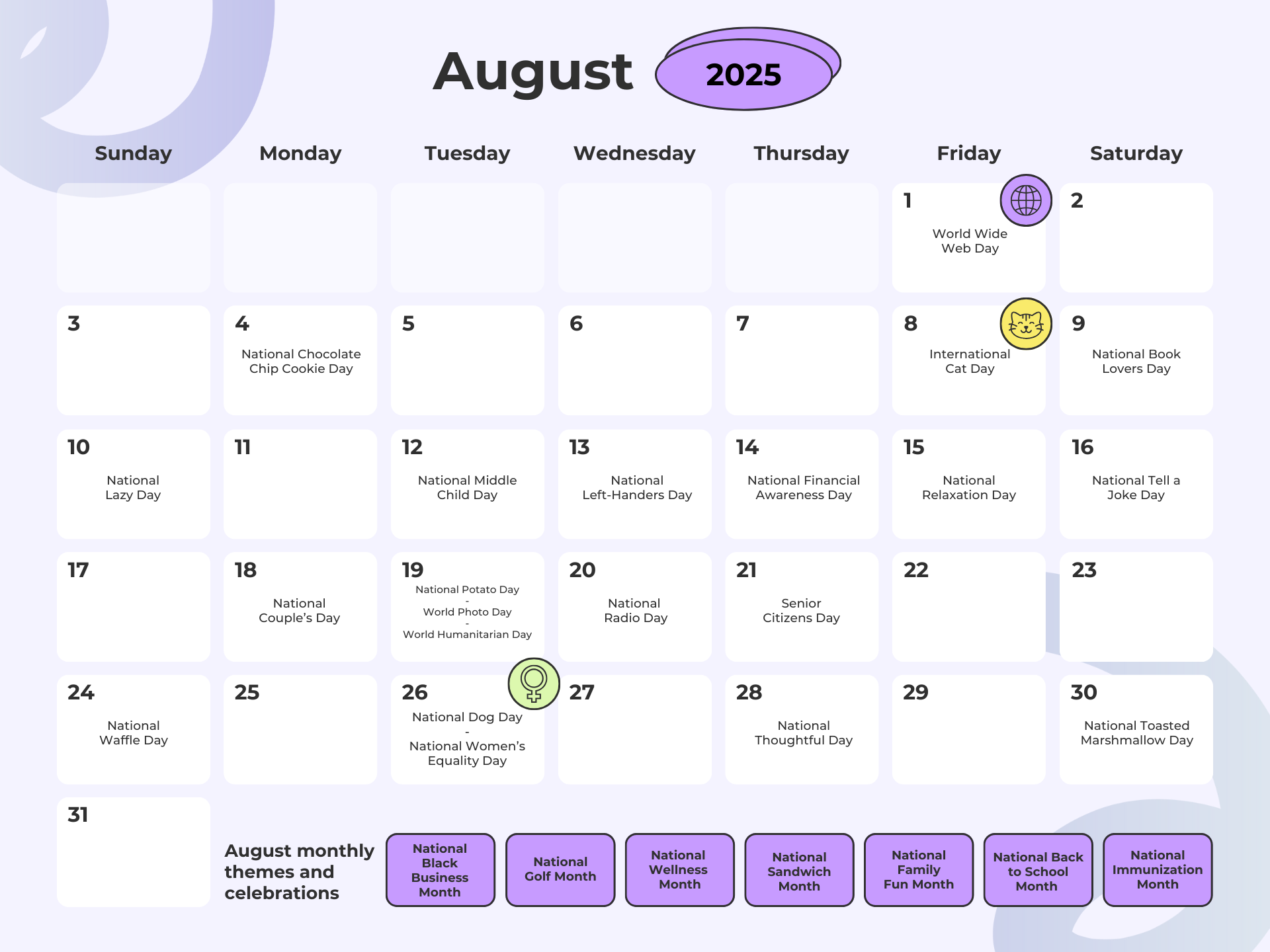 September 2025 Social Media Calendar
