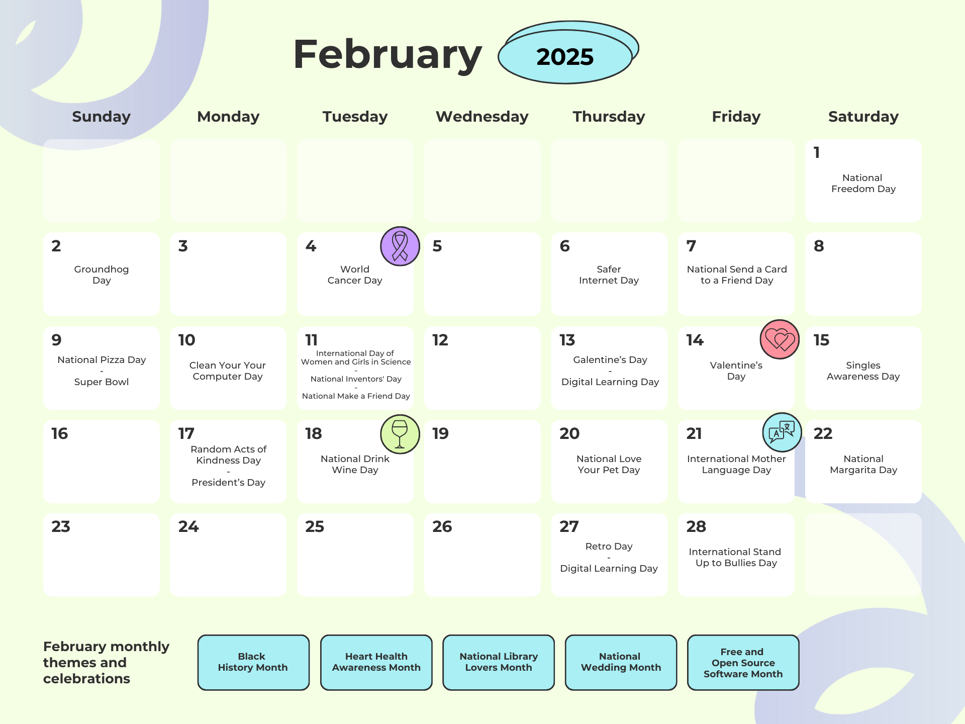 August 2025 Social Media Calendar