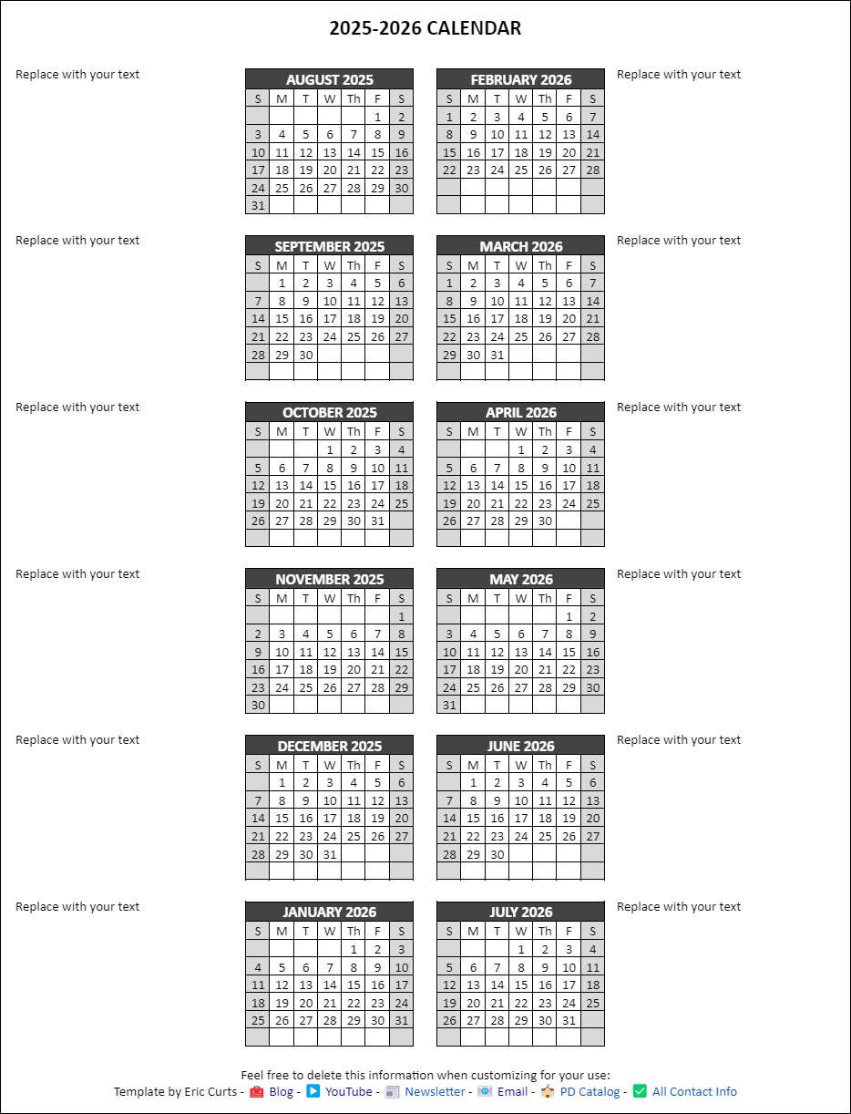 September 2025 Calendar Google Doc