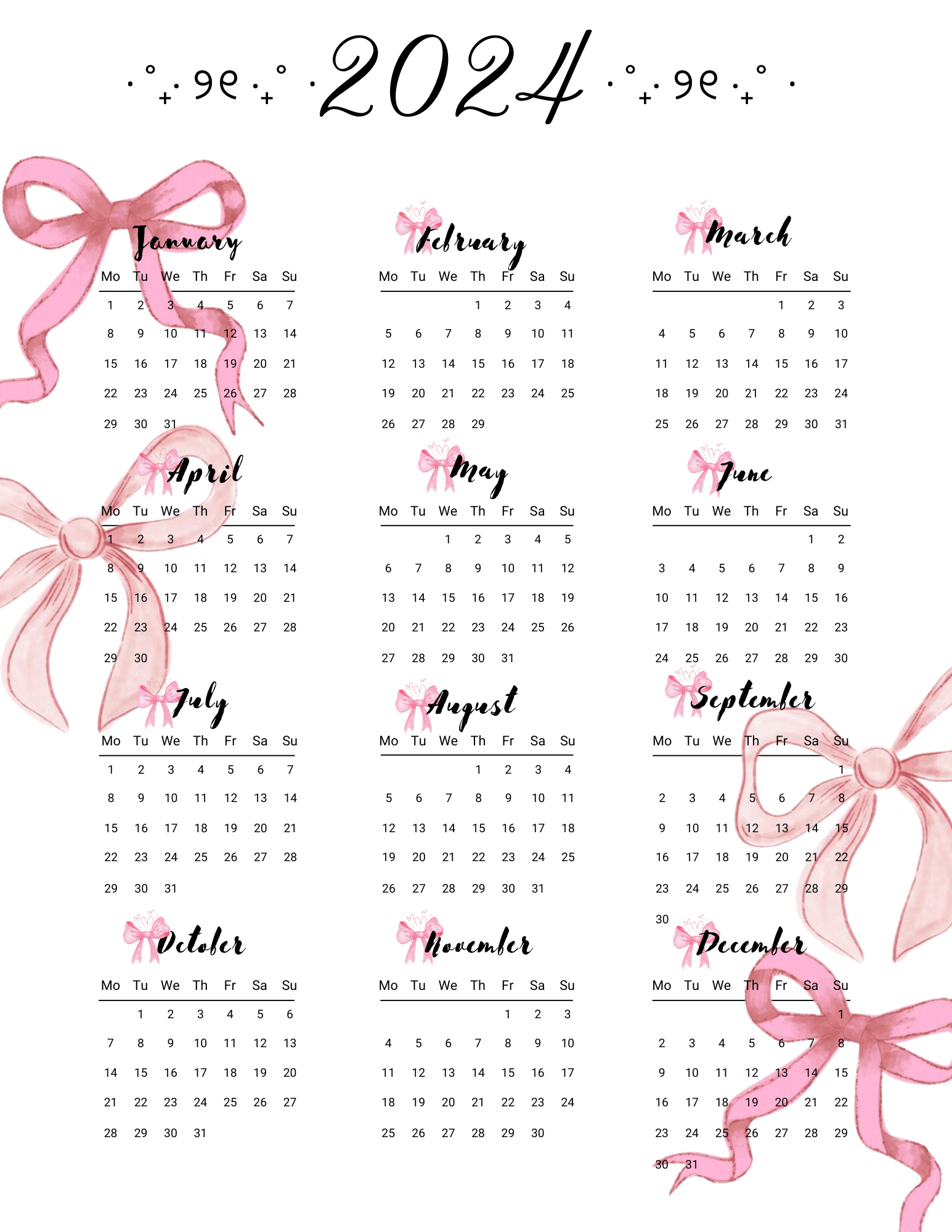 Coquette Calendar By Tejeroandrea1 Raket PH