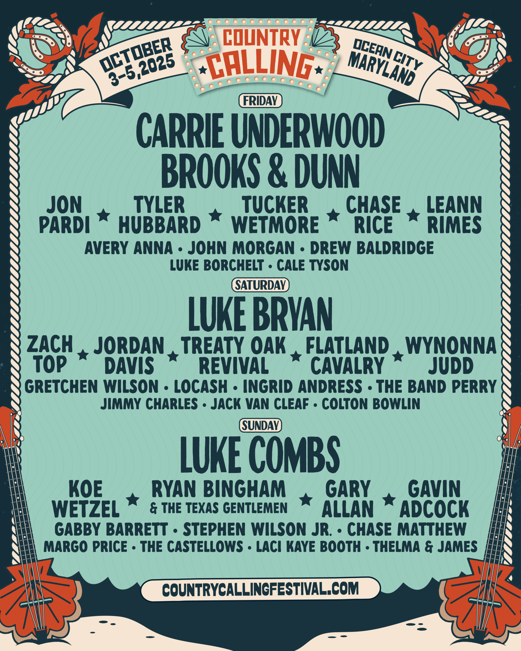 Country Calling Festival Ocean City MD October 3 5 2025