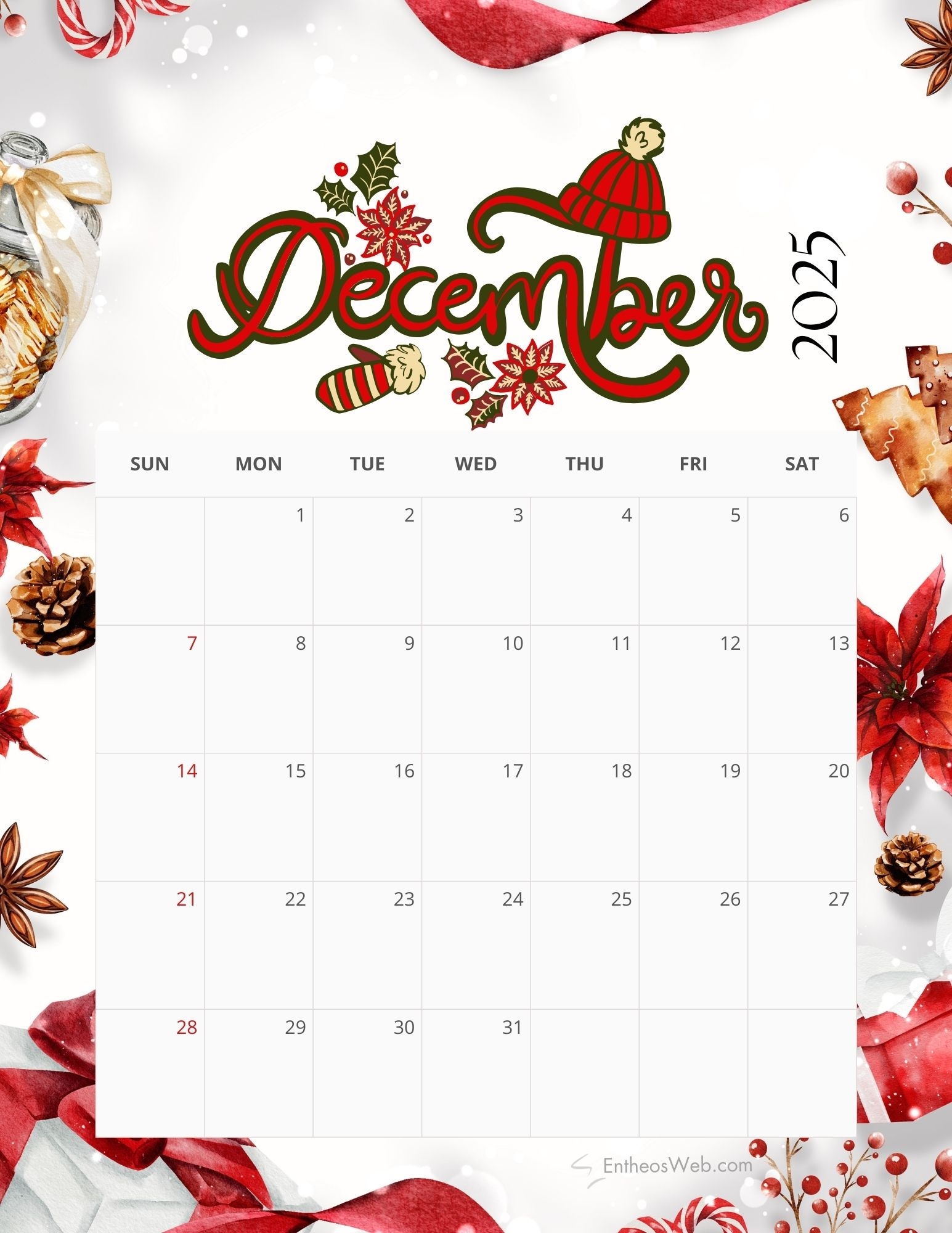 December 2025 Calendar Events
