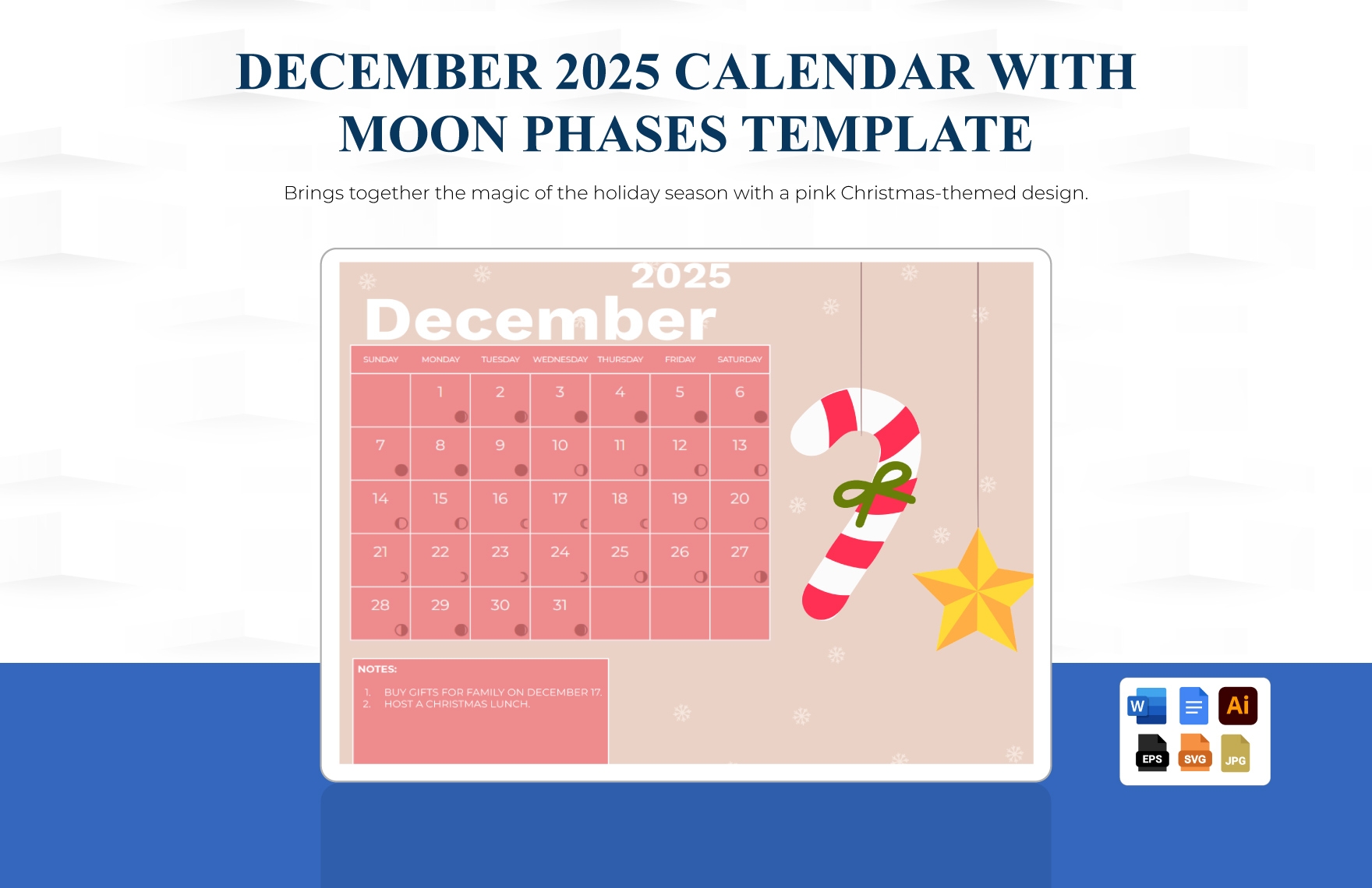 Moon Calendar For December 2025