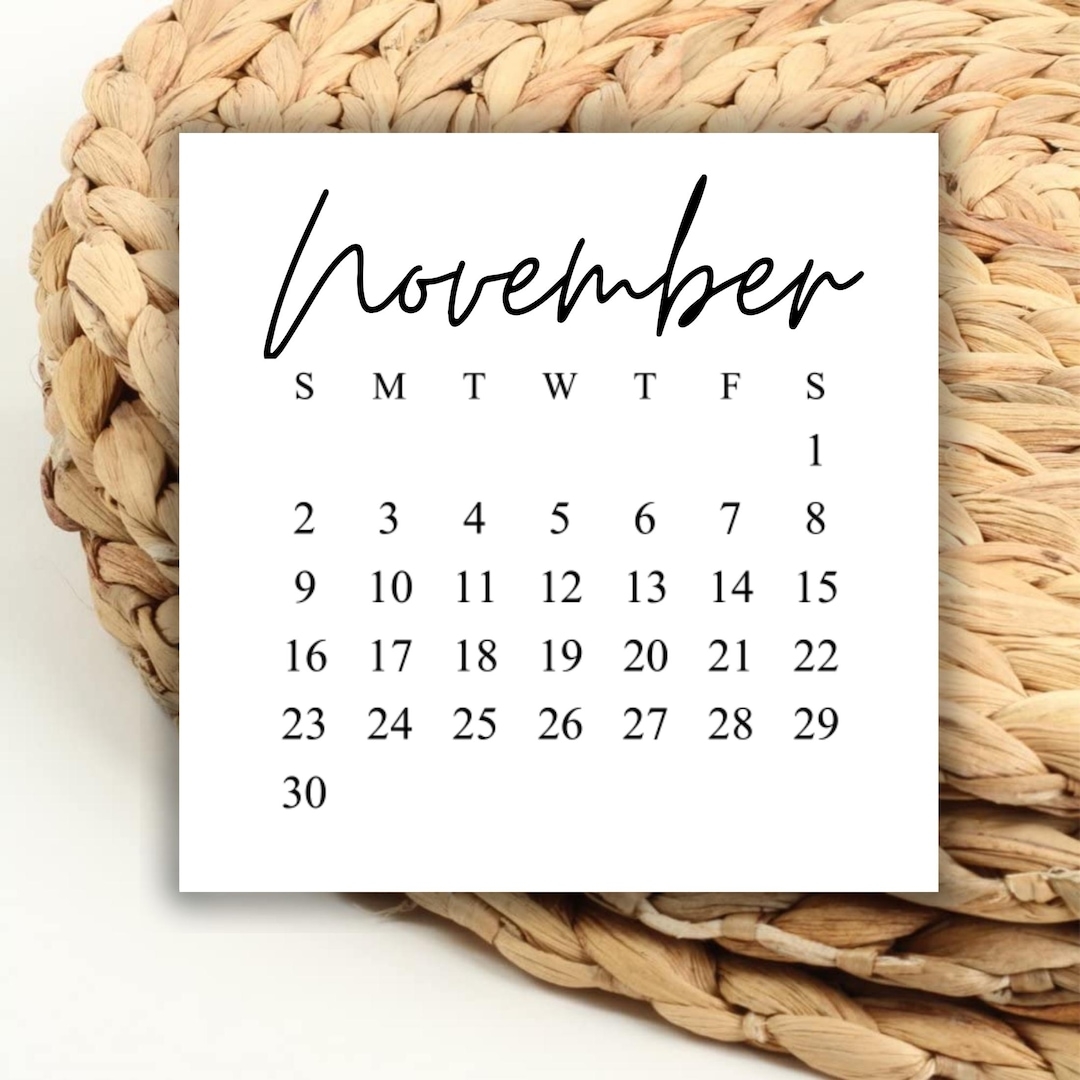 November 2025 Day Calendar
