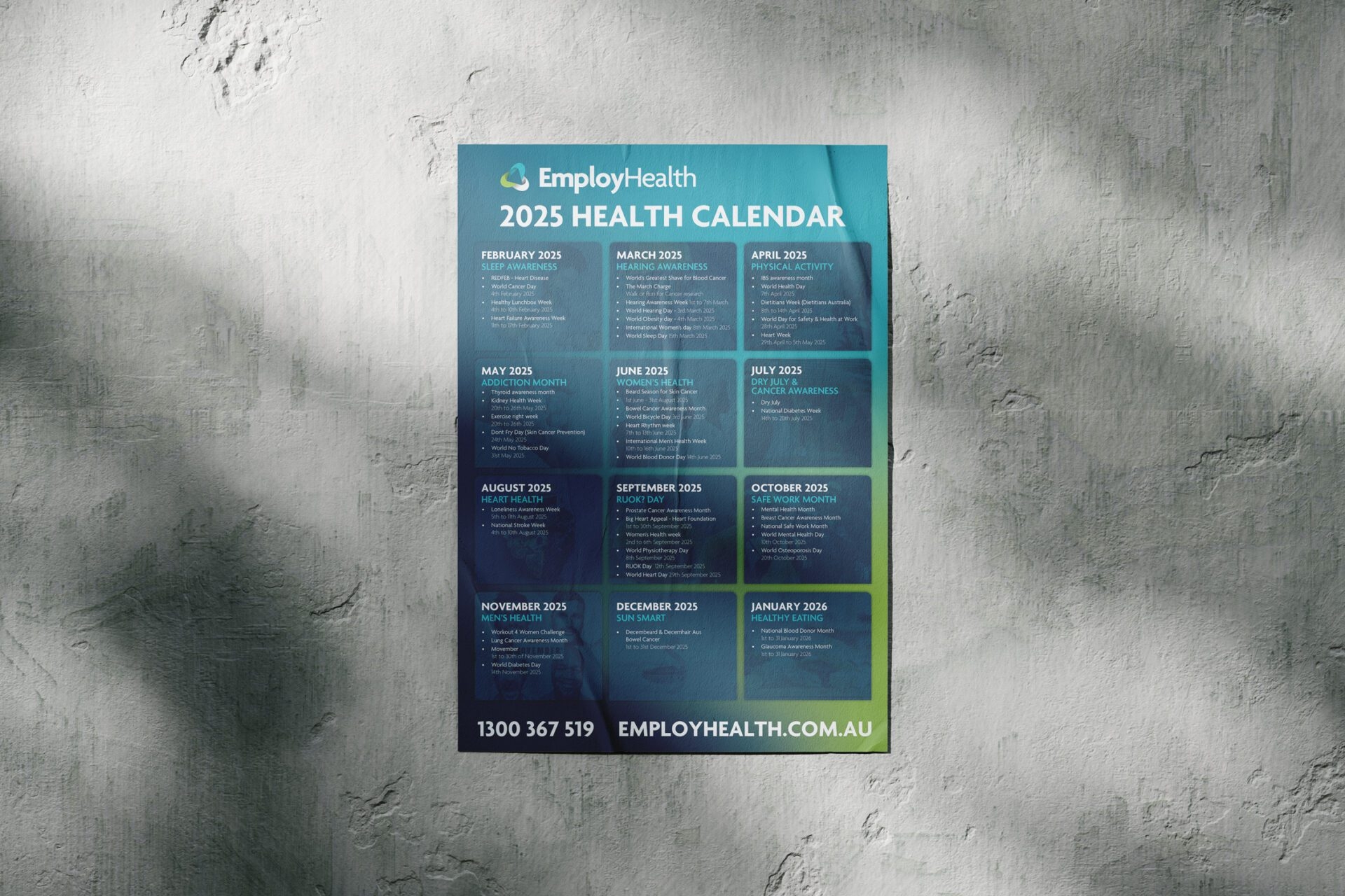 Download Our 2025 Health Calendar Employ Health Proactive 