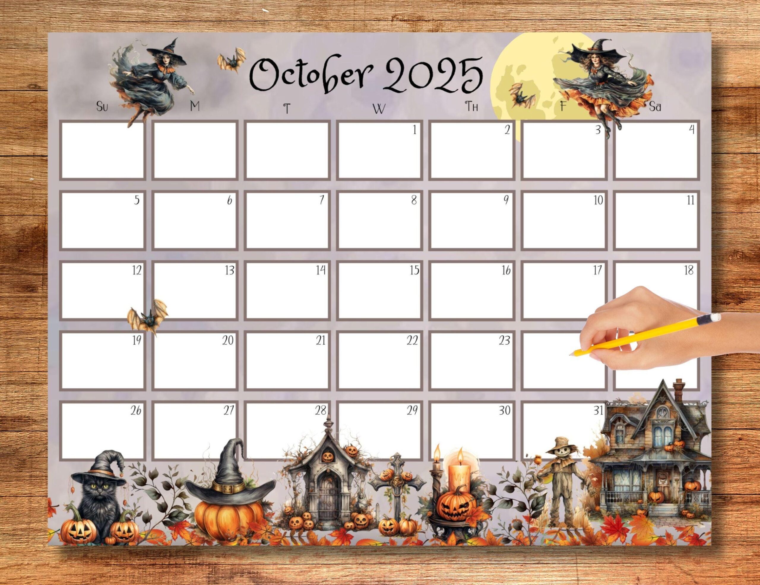 October 2025 Cute Calendar
