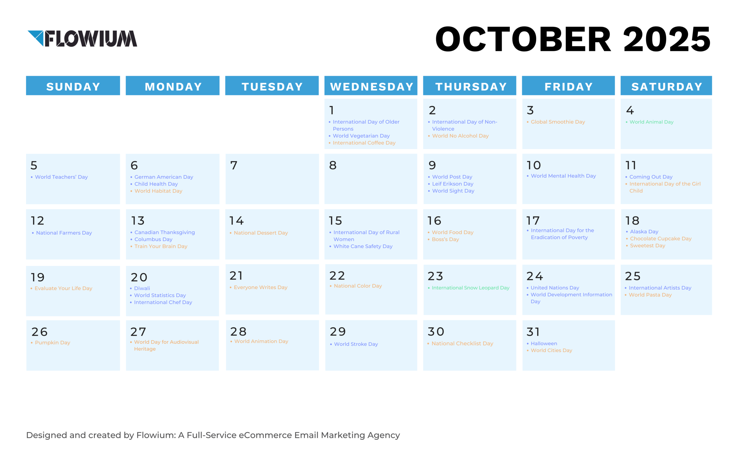 Email Marketing Calendar 2025 Flowium